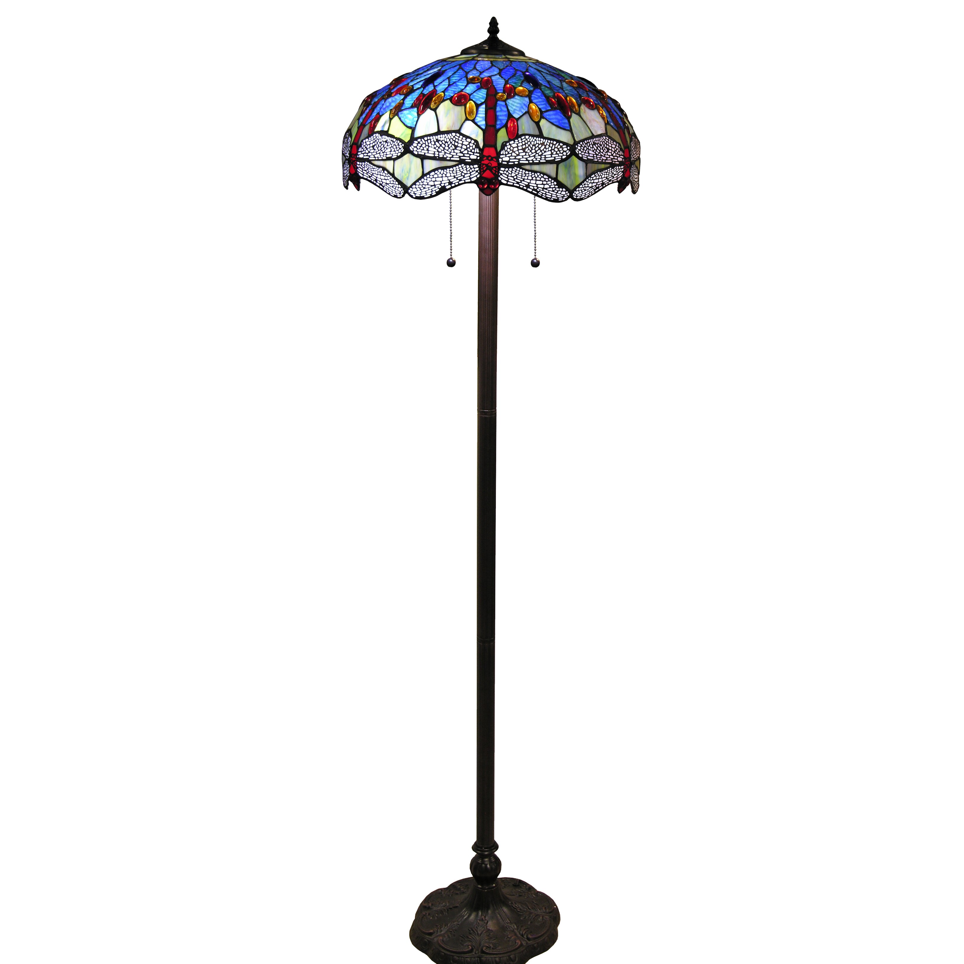 Hailey Tiffany Style 18 Inch Blue Floor Lamp Free Shipping Hailey Tiffany Style 18 Inch Blue Floor Lamp Free Shipping Today 10139125