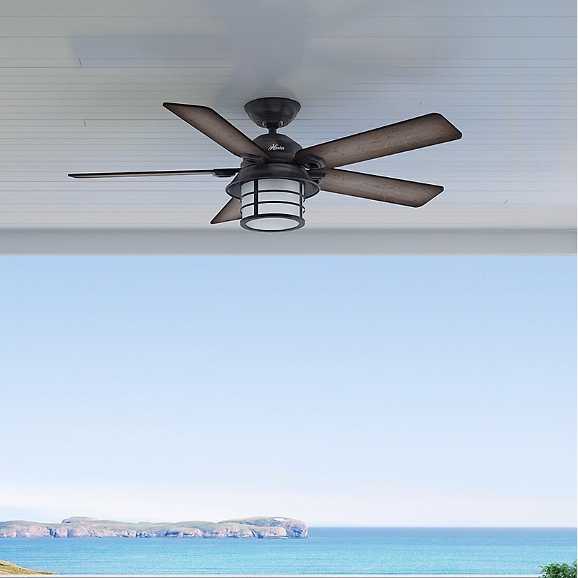 Hunter Key Biscayne Weathered Zinc 5 Blade Ceiling Fan Grey Hunter Key Biscayne Weathered Zinc 5 Blade Ceiling Fan Grey Pine