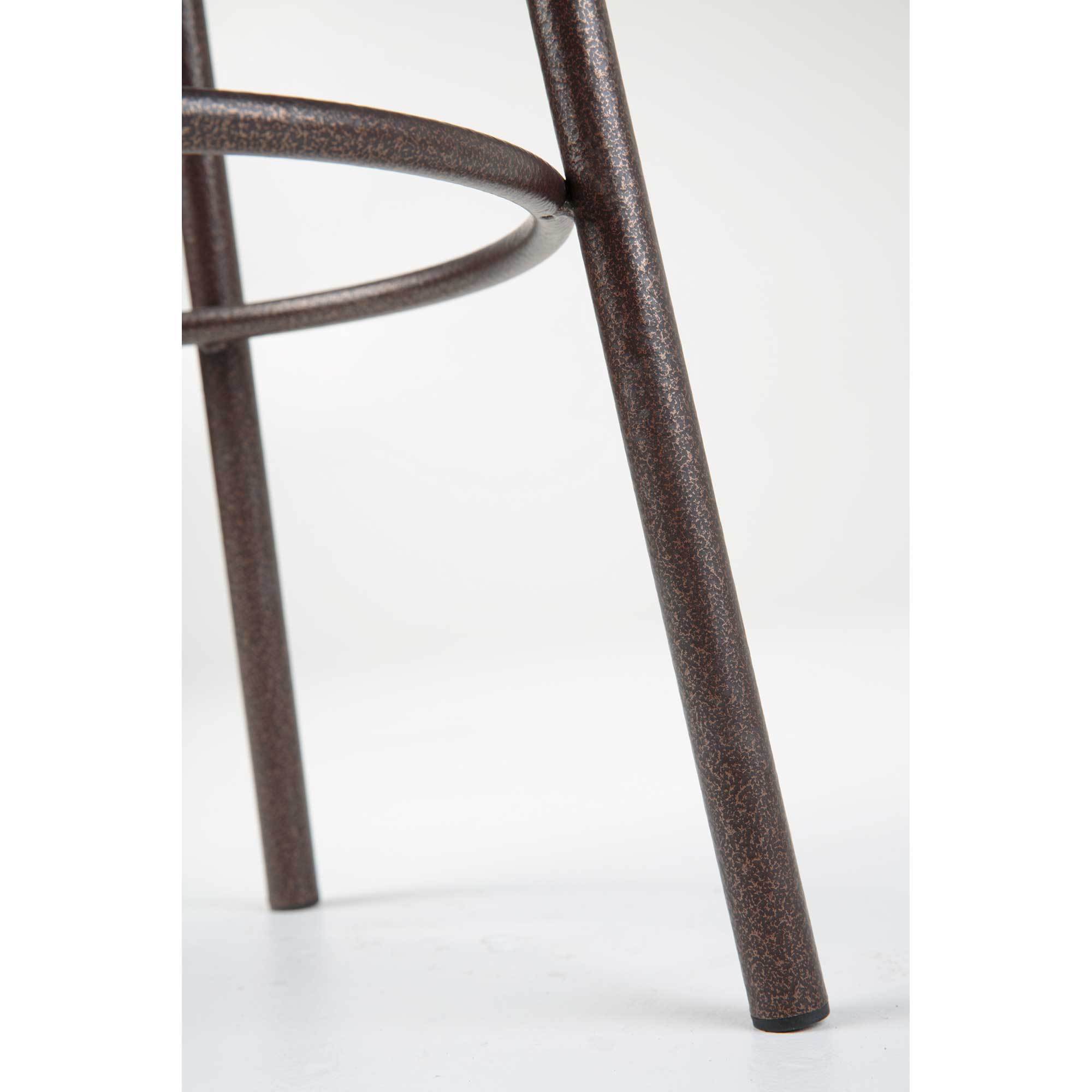 Fashion Bed Group Augusta Chestnut Upholstered Swivel Seat And Hammered Copper Finish Metal Bar Stool Cou