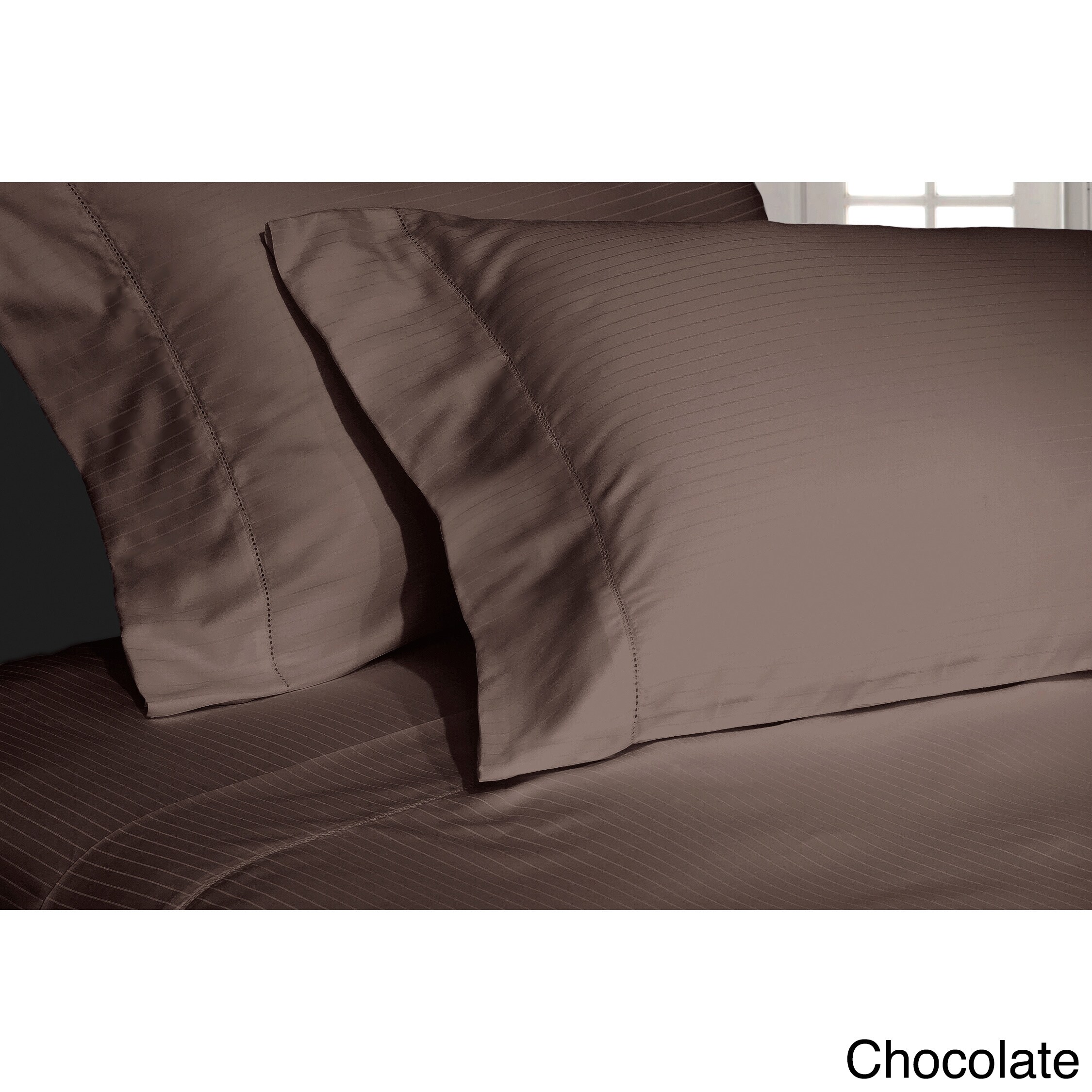 elle 1000 thread count cotton rich pinstripe 4 piece sheet set pinstripe sheet