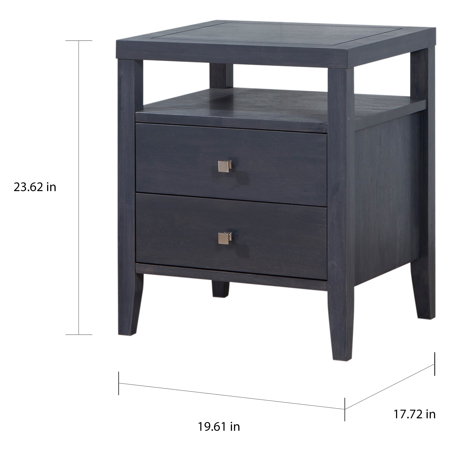 Shop Strick Bolton Aristo Dark Grey 2 Drawer Nightstand Ships