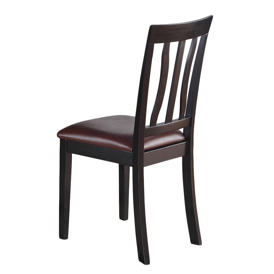 Shop Black Cherry Finish Antique Kitchen Chair In Black And Cherry