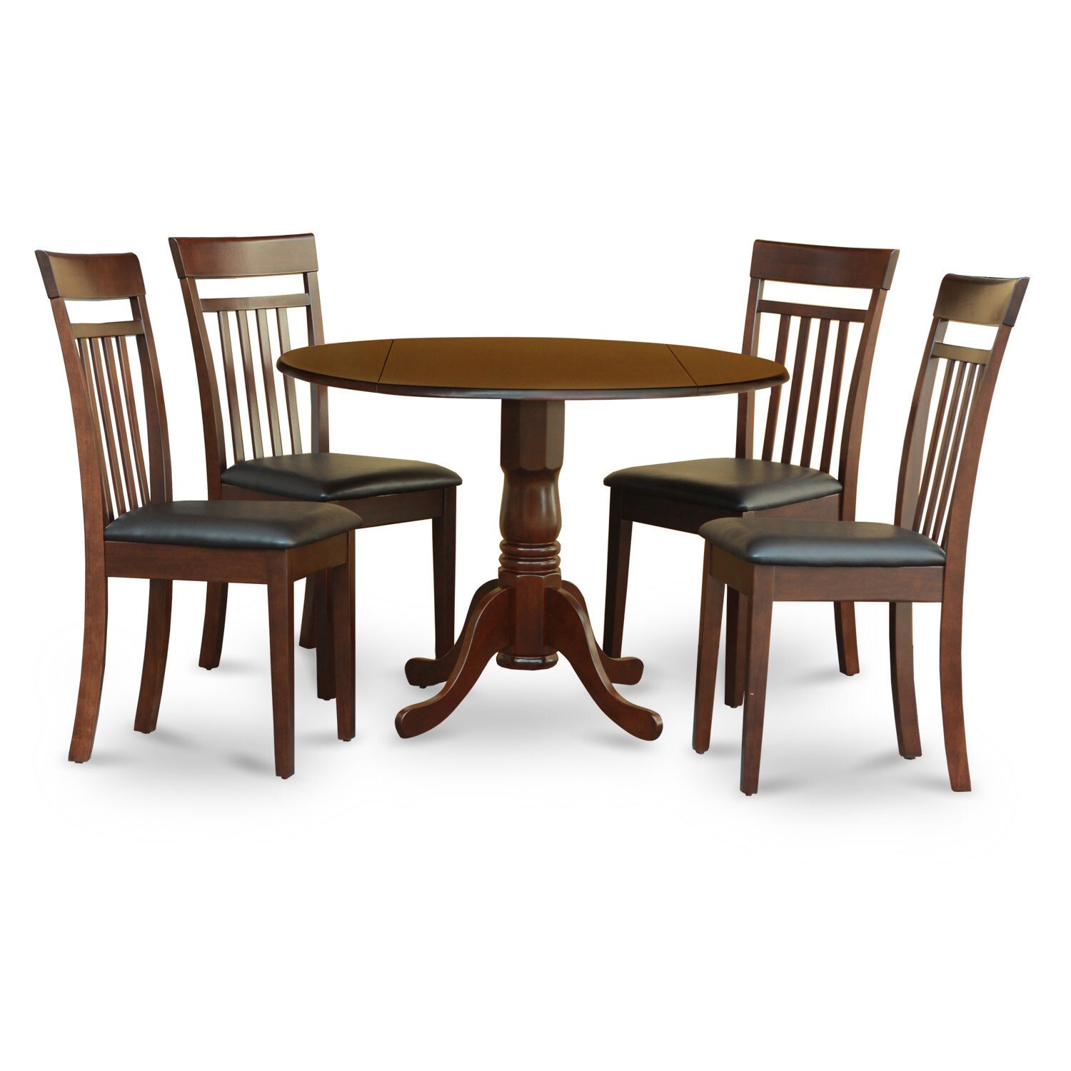 Shop Mahogany Small Table Plus 4 Kitchen Chairs 5 Piece Dining Set