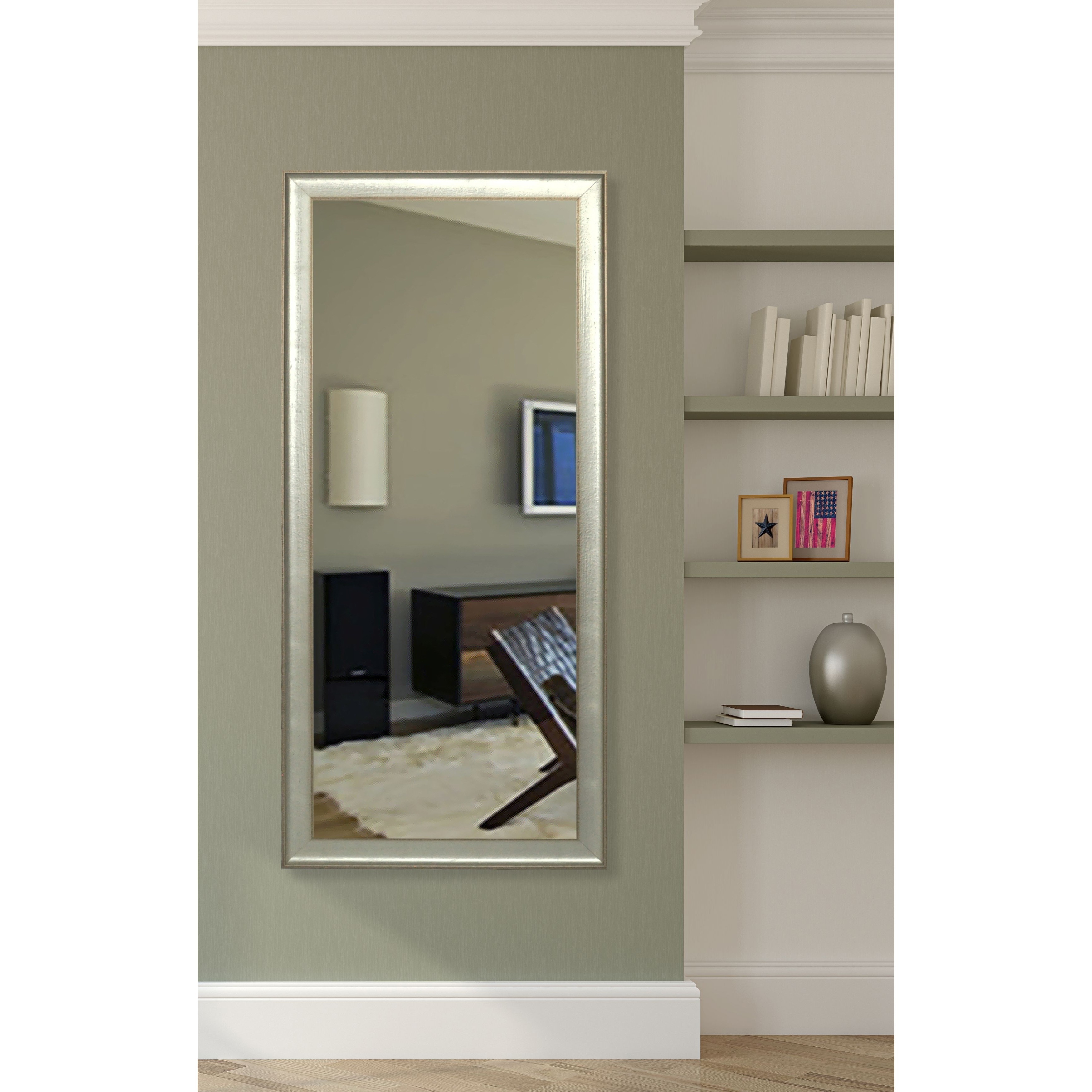 American Made Vintage Silver Floor Vanity Mirror American Made Vintage Silver Floor Vanity Mirror Bronze