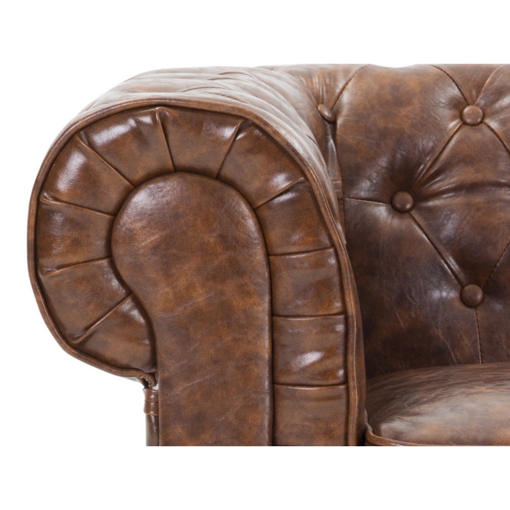 Vintage Quilted Leather Sofa Avignon By Velago Dc Vintage Quilted Leather Sofa Avignon By Velago Dc Free Shipping Today 10227411