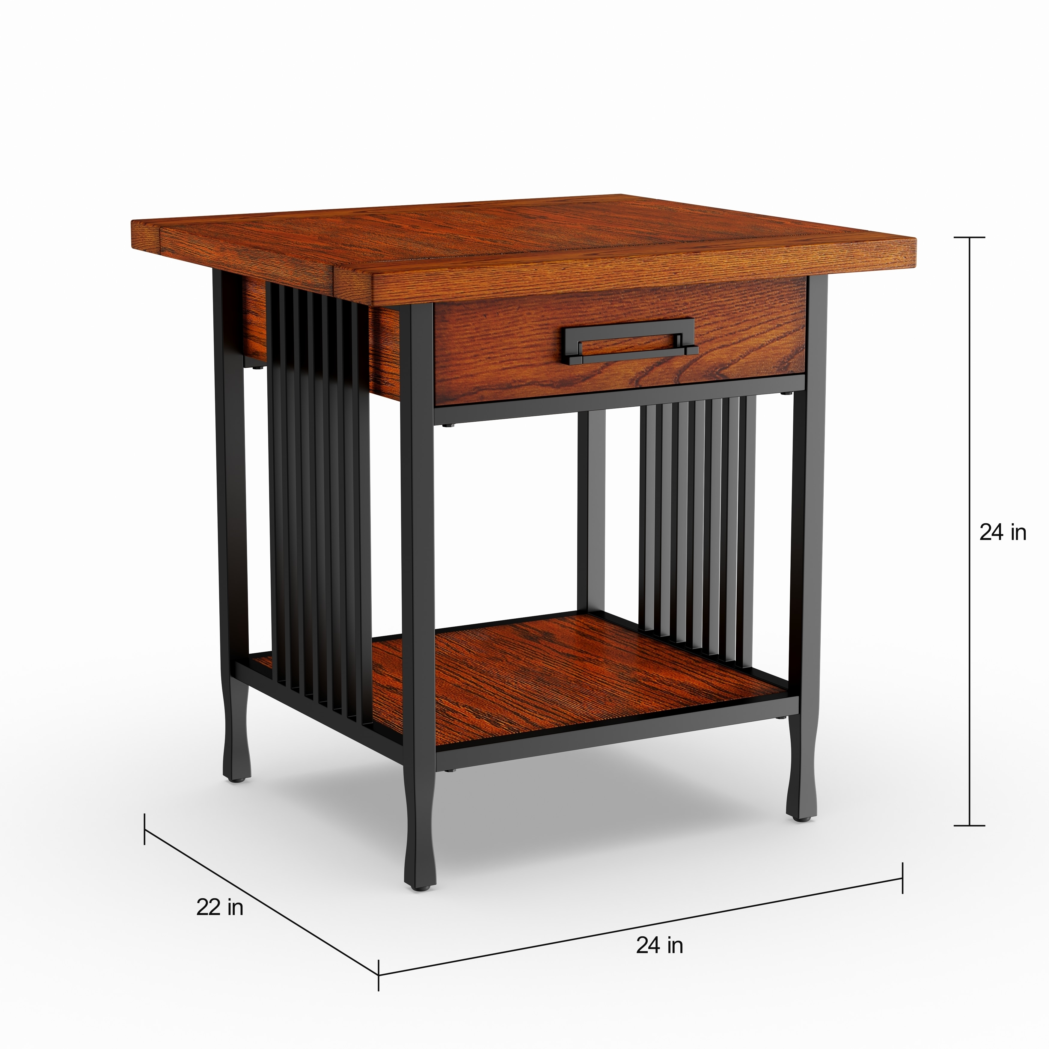 Carbon Loft Peter Matte Black Slatted Metal Oak End Table With Carbon Loft Peter Matte Black Slatted Metal Oak End Table With Drawer Free Shipping Today 10235811