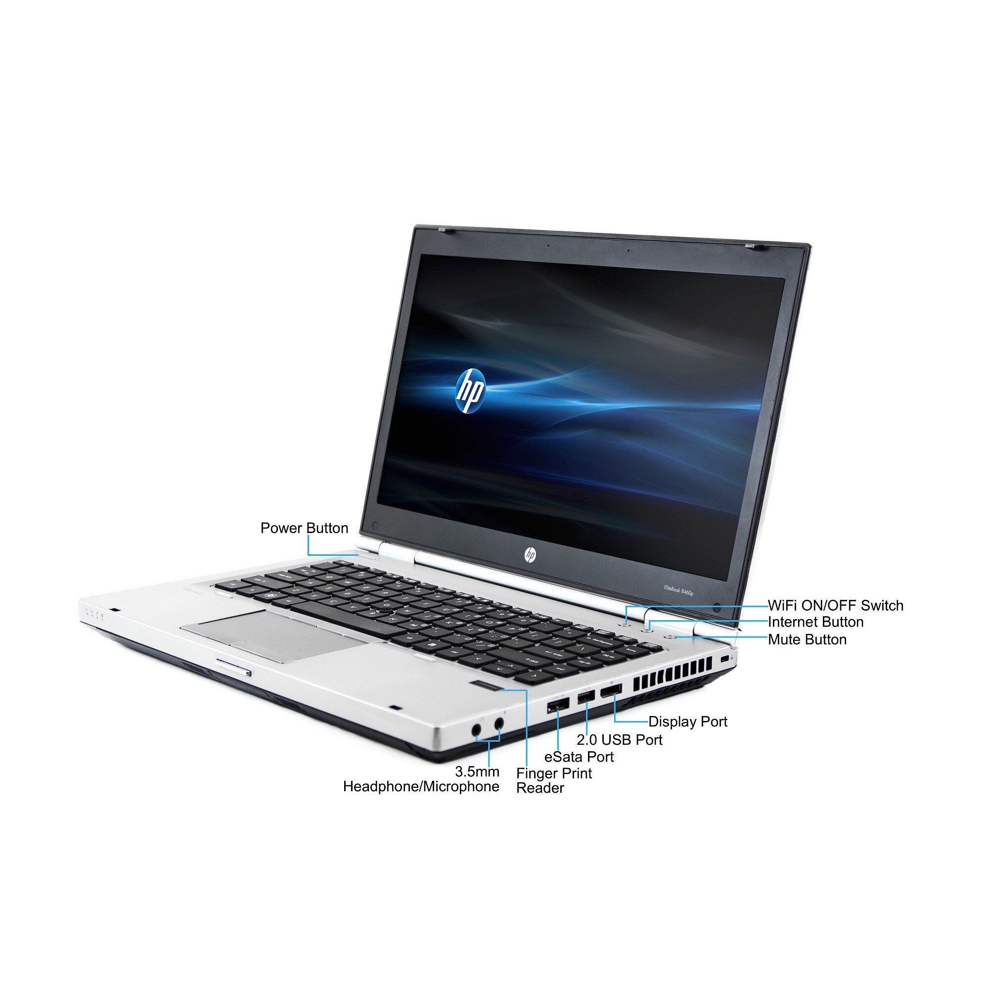 Shop HP Elitebook 8460P Intel Core i3-2310M 2.1GHz 2nd Gen CPU 4GB RAM