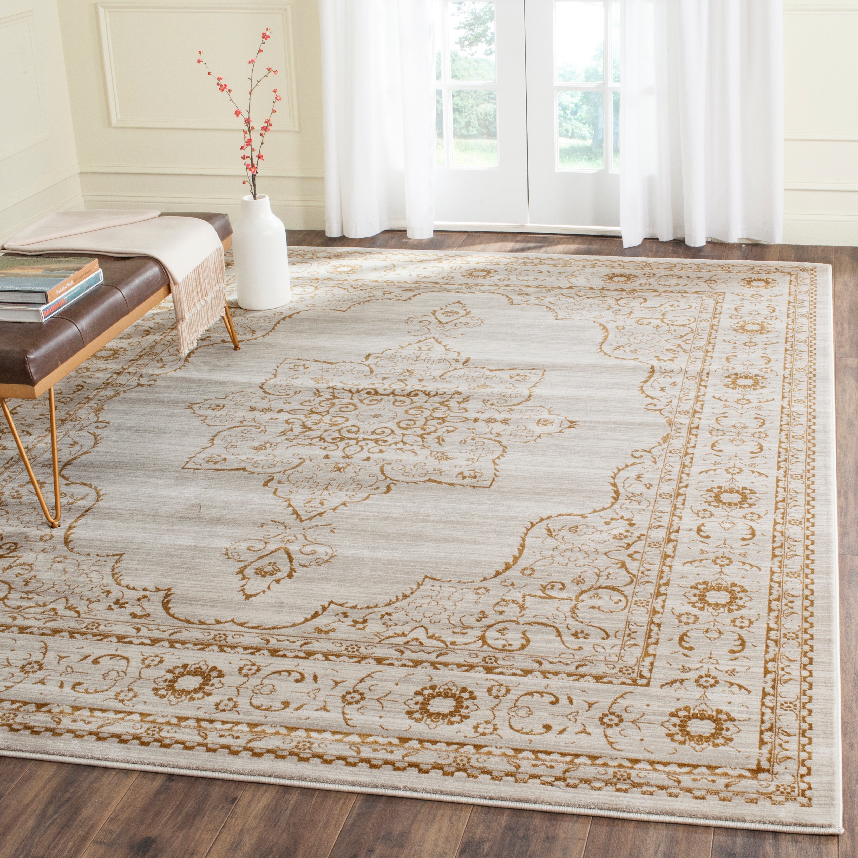 Shop Safavieh Serenity Cream Gold Rug 6 X 9 On Sale Free