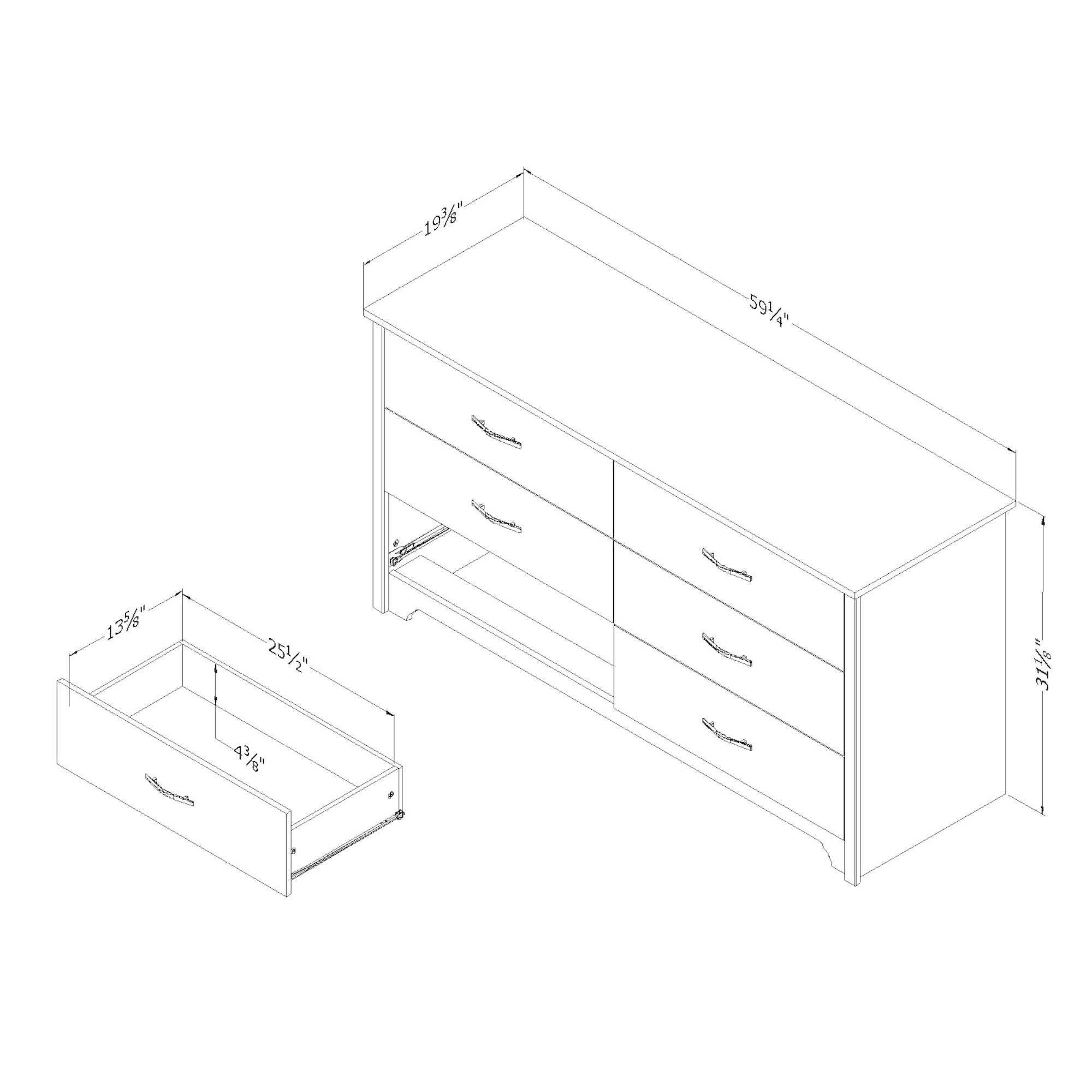 Shop South Shore Fusion Dresser Ships To Canada Overstock