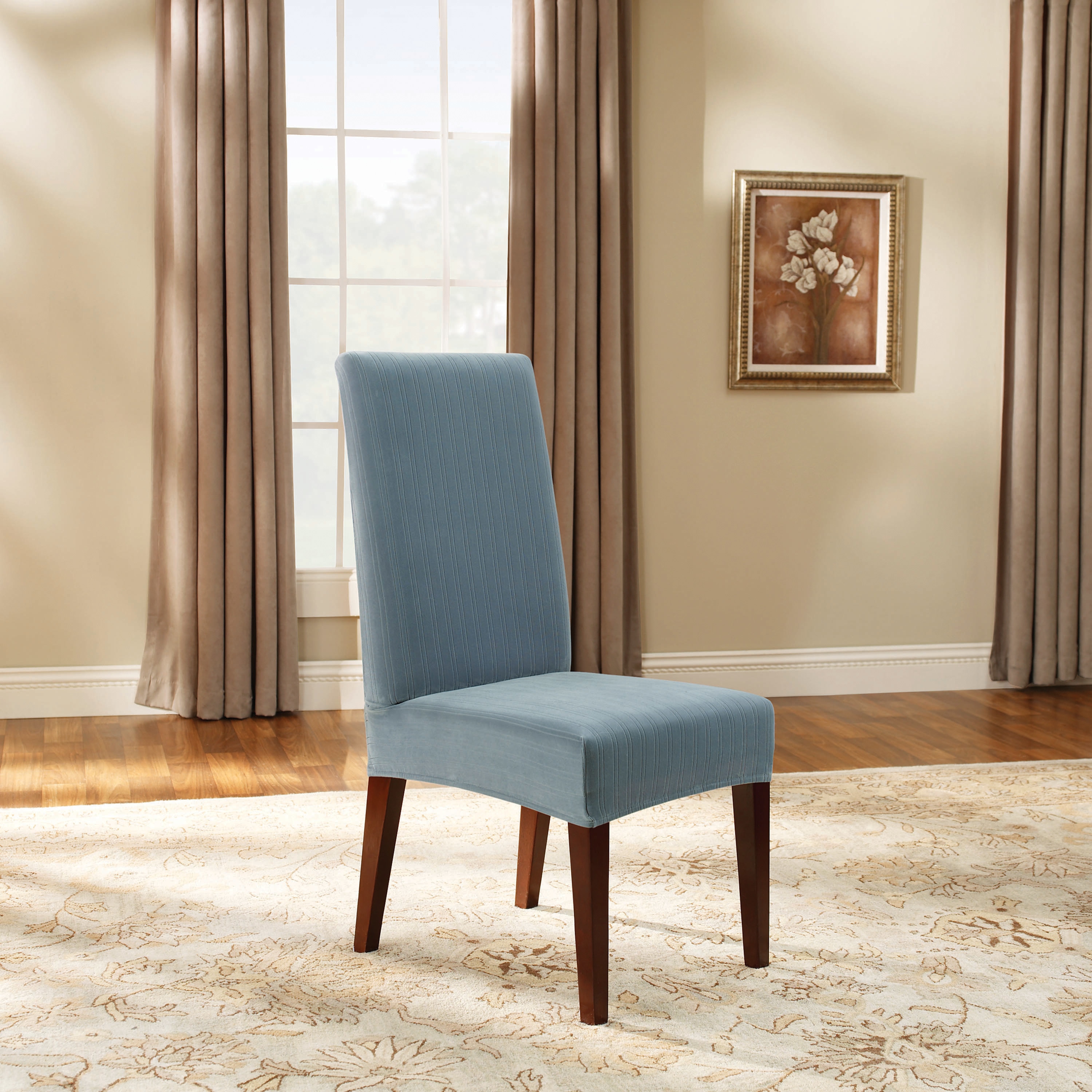 Sure Fit Stretch Pinstripe Dining Room Chair Slipcover Free