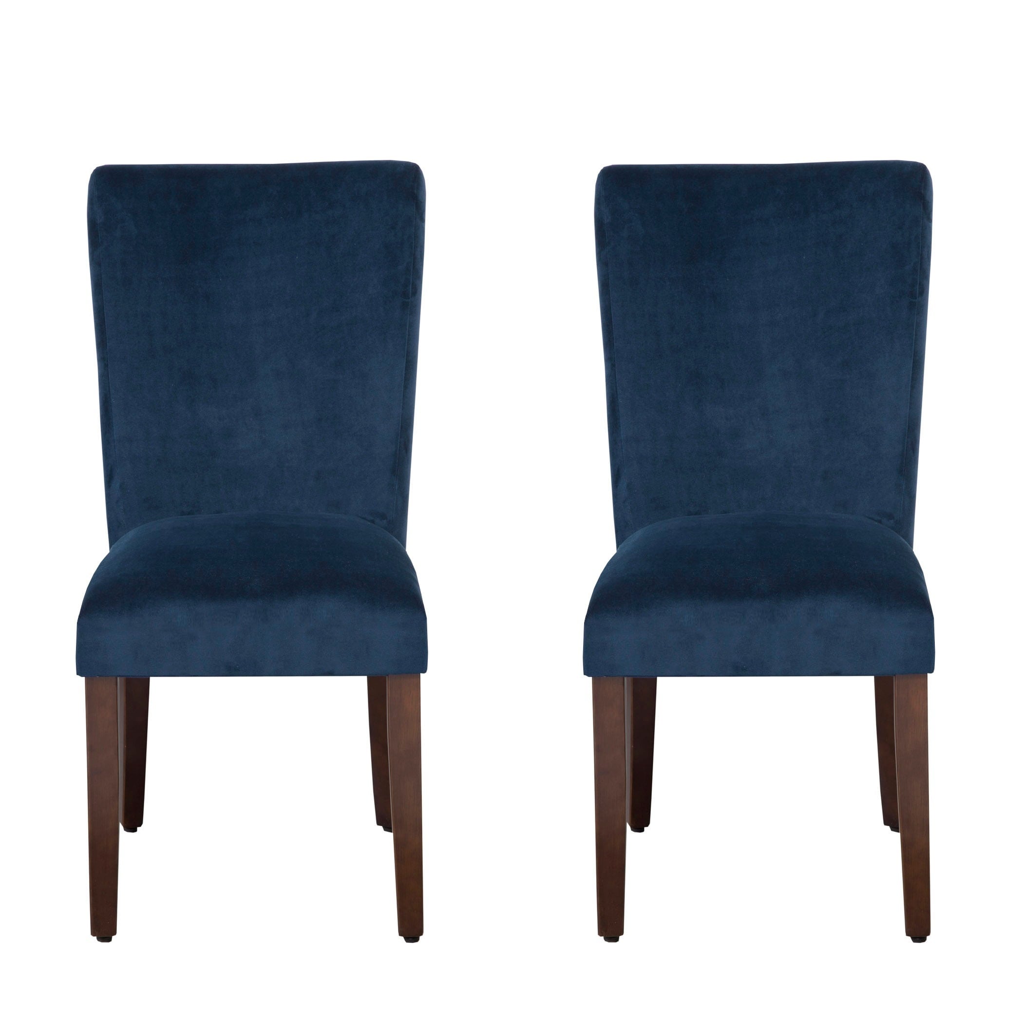 Homepop Ink Navy Plush Velvet Parson Chairs Set Of 2 Free Homepop Ink Navy Plush Velvet Parson Chairs Set Of 2 Free Shipping Today 17411497