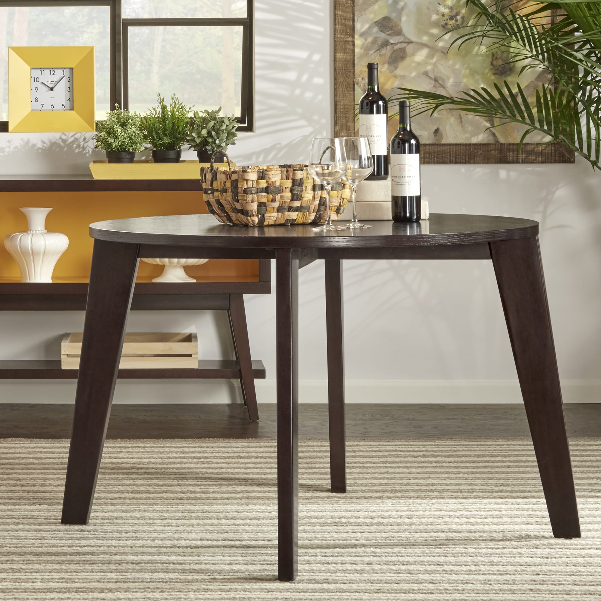 Sasha Modern Angled Leg Round Dining Table INSPIRE Q Modern Free