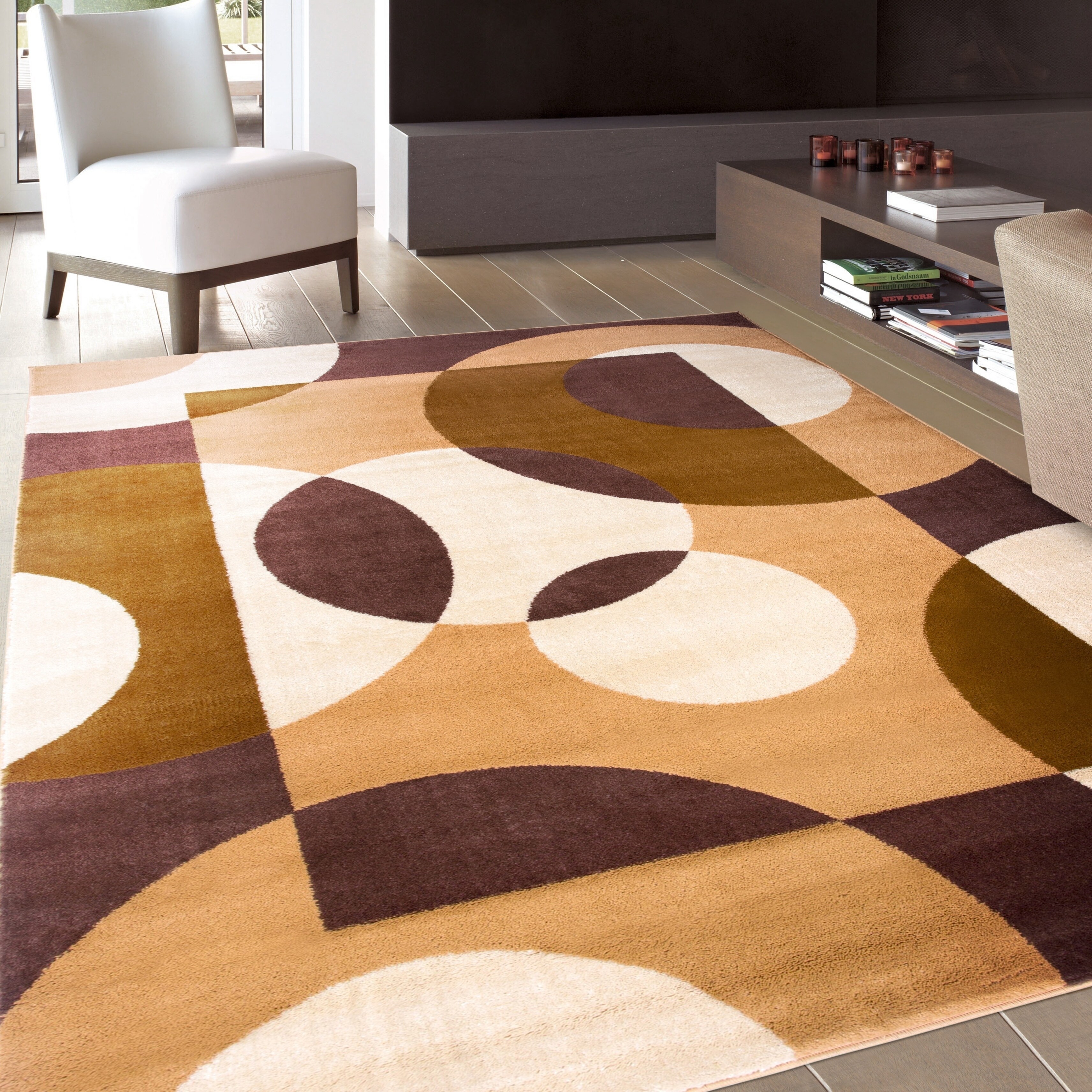 Shop Modern Circles Area Rug On Sale Free Shipping On Orders