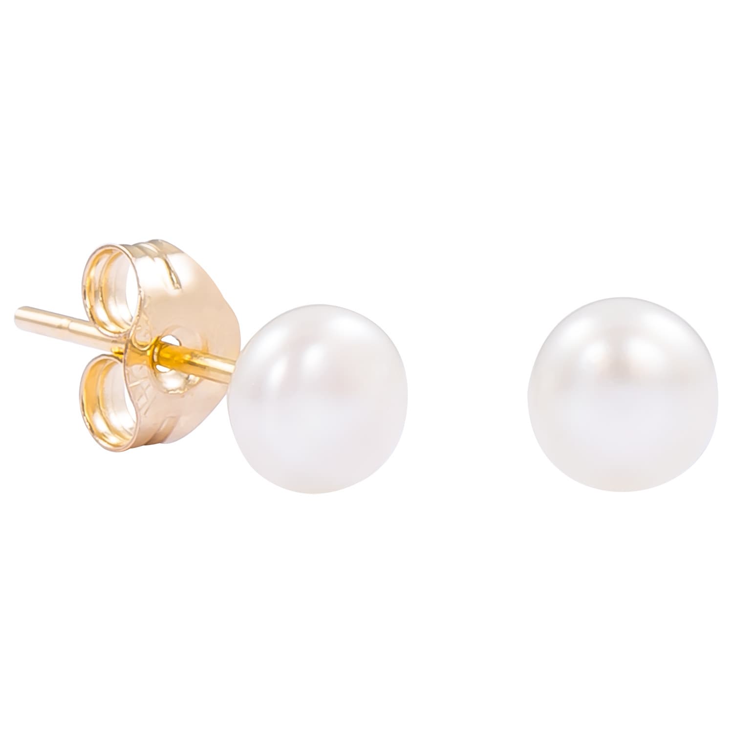 Pori 14k Yellow Gold White Freshwater Pearl Stud Earrings 4 Pori 14k Yellow Gold White Freshwater Pearl Stud Earrings 4 5mm On Free Shipping Orders Over 45 10337867