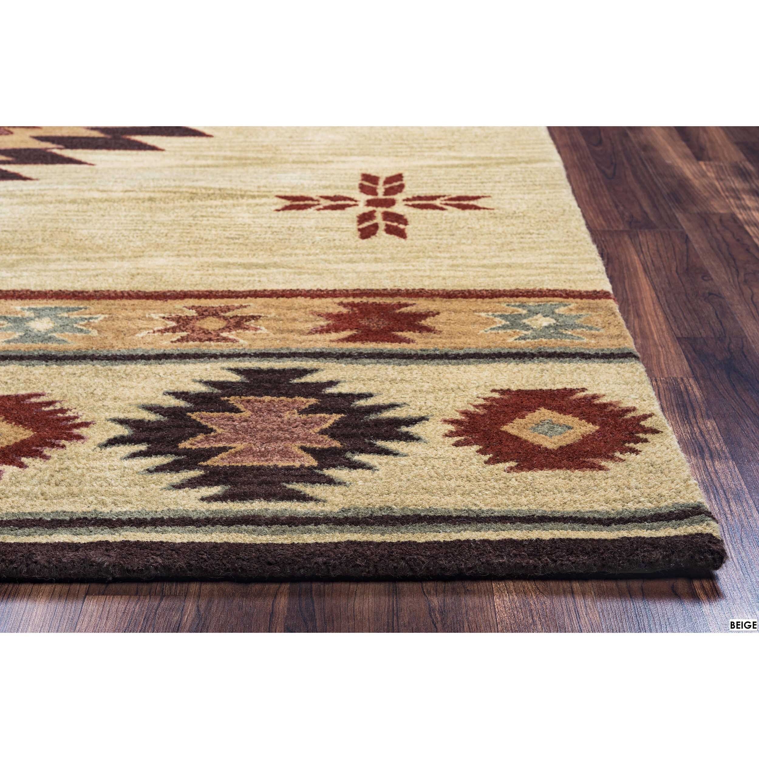 Rizzy Home Southwest Collection Hand Tufted Geometric Wool Red Rizzy Home Southwest Collection Hand Tufted Geometric Wool Red Green Beige Rug 9 X 12 Free Shipping Today 17469995