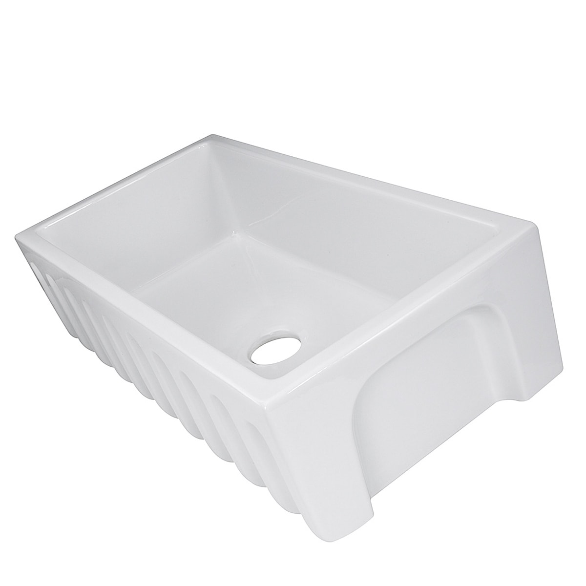 Highpoint Collection White 36 Inch Single Bowl Rectangle Highpoint Collection White 36 Inch Single Bowl Rectangle Fireclay Farmhouse Kitchen Sink Free Shipping Today 10363453