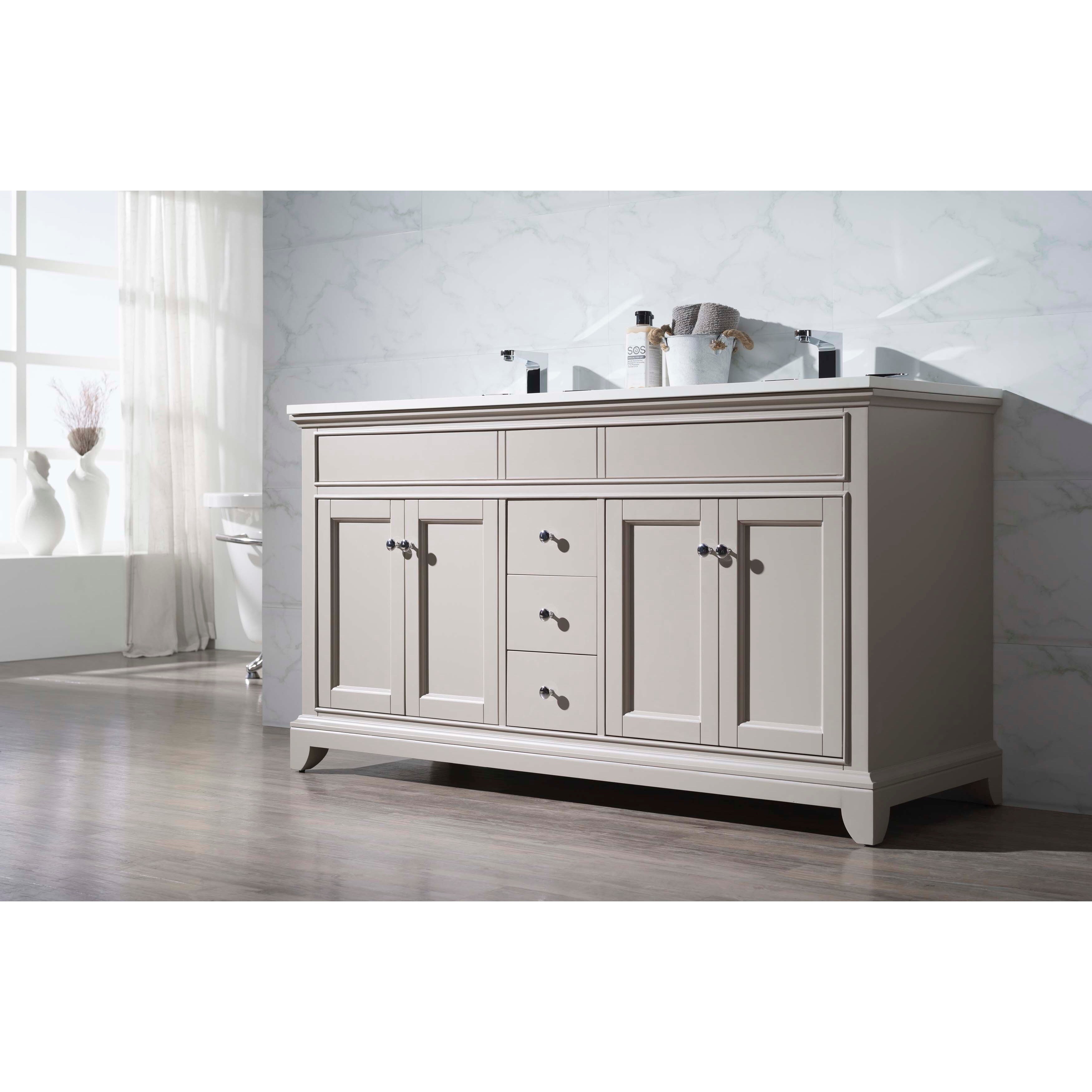 Shop Stufurhome Arianny 59 Inch Double Sink Bathroom Vanity Shop Stufurhome Arianny 59 Inch Double Sink Bathroom Vanity