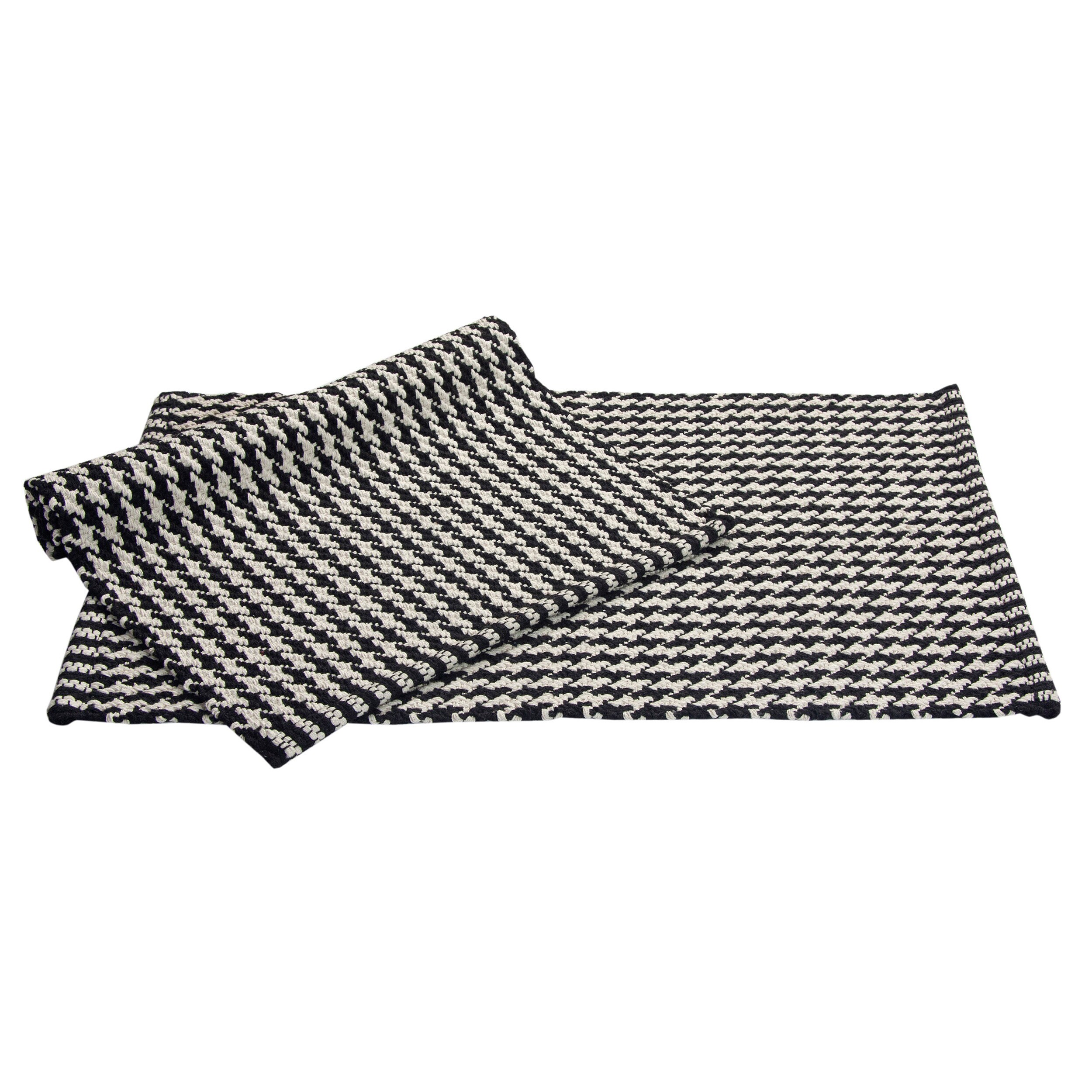 Portland Houndstooth 2 Piece Black Accent Rug Set 1 9 X Portland Houndstooth 2 Piece Black Accent Rug Set 1 9 X 10 Free Shipping On Orders Over 45 10397124