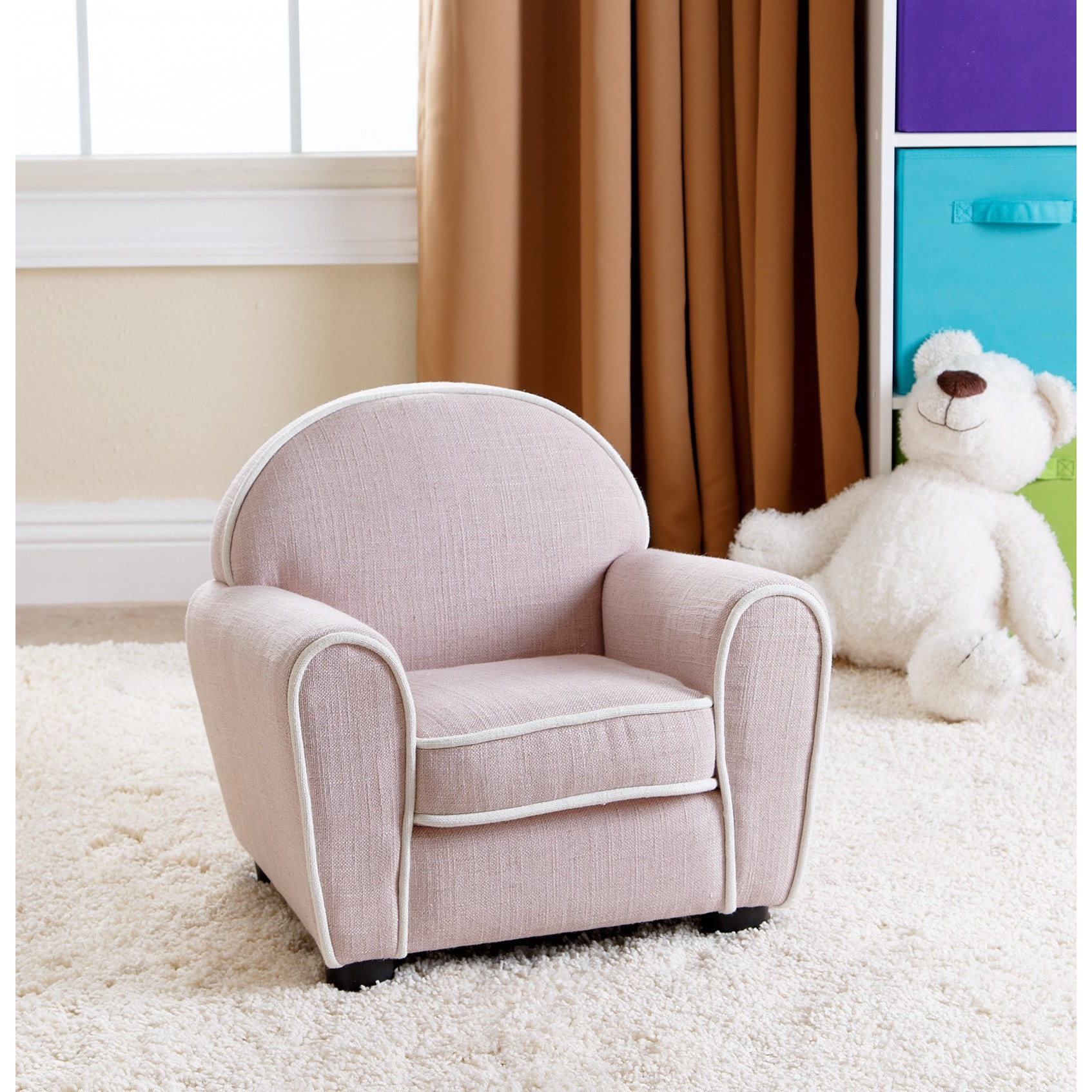 baby pink arm chair
