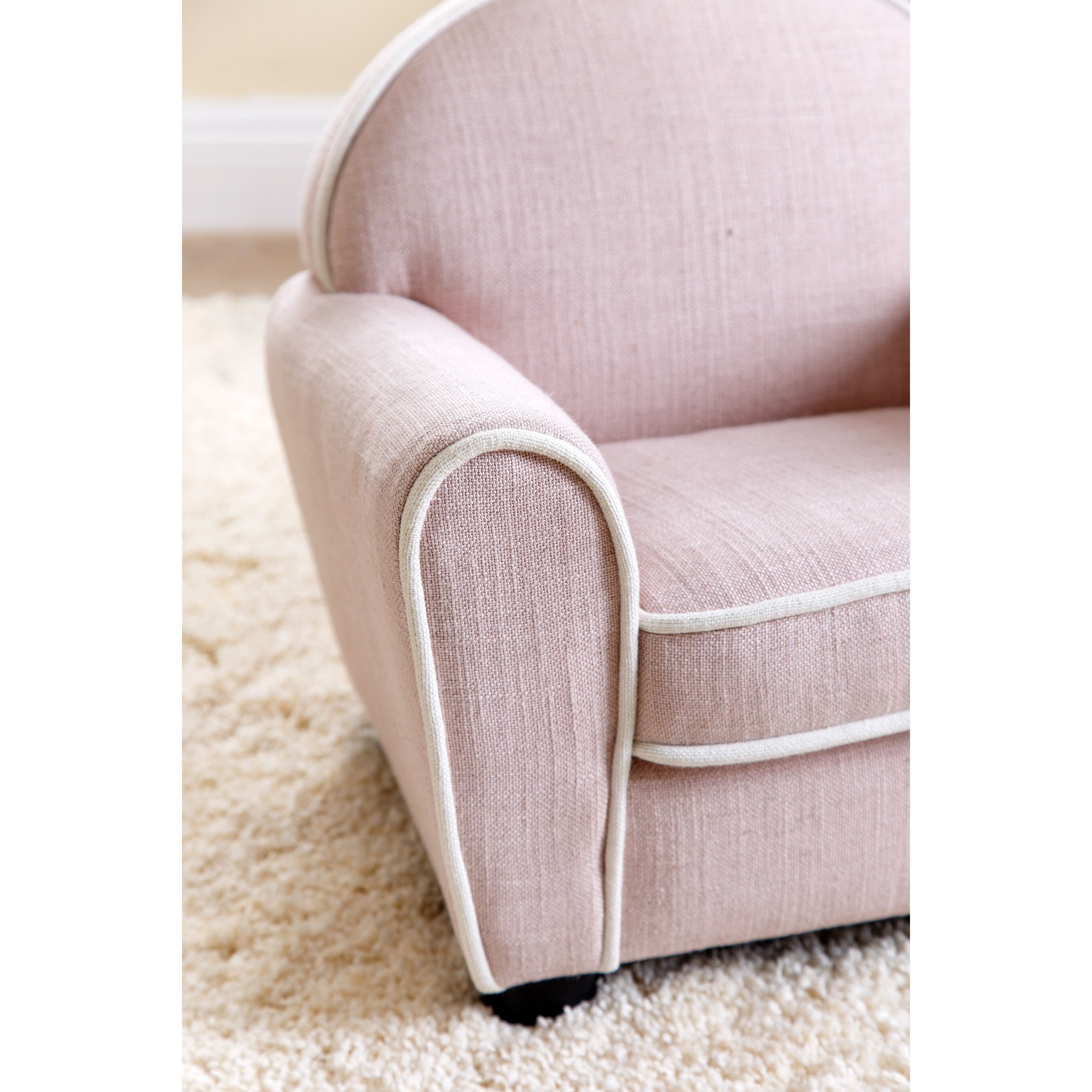 baby pink armchair