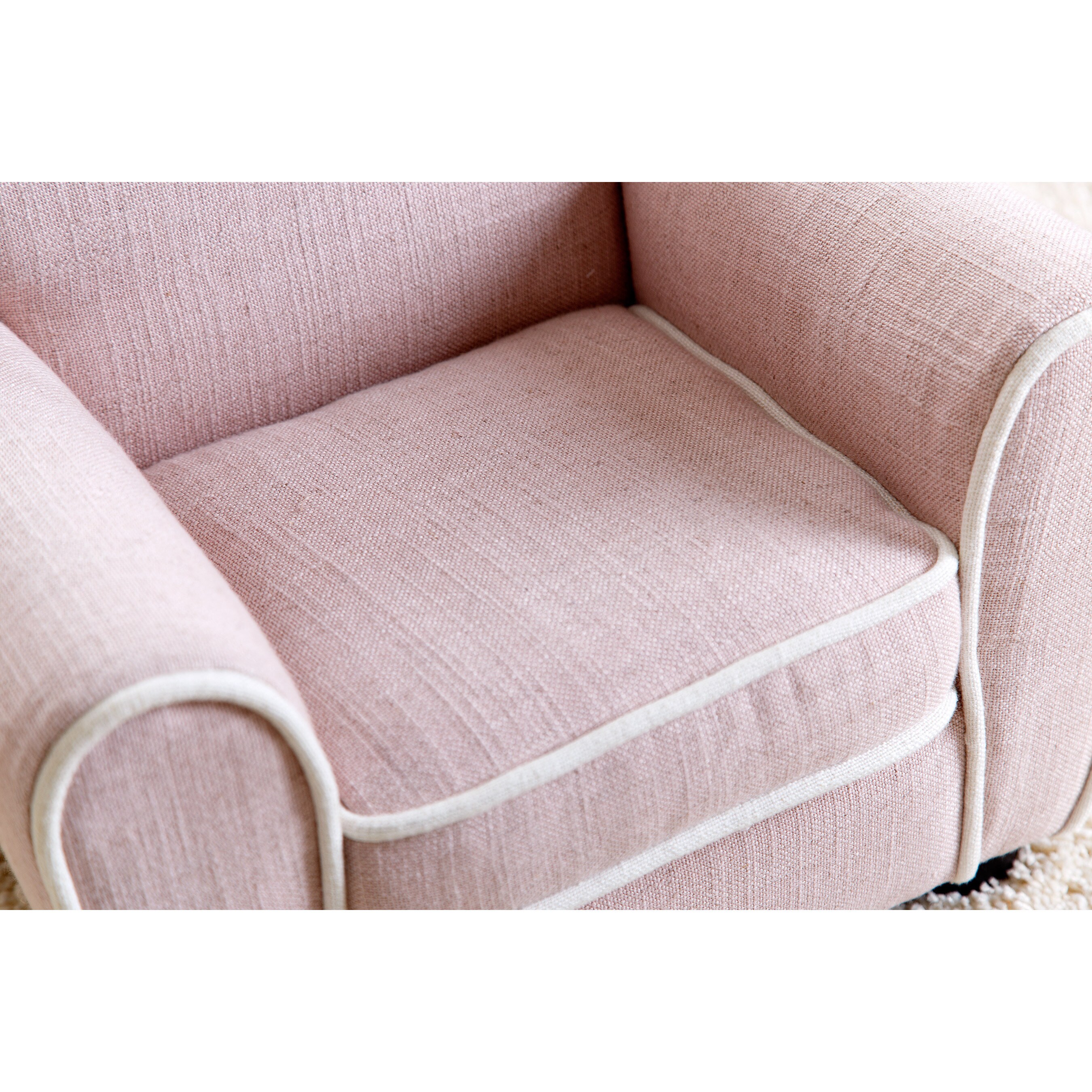 baby pink armchair