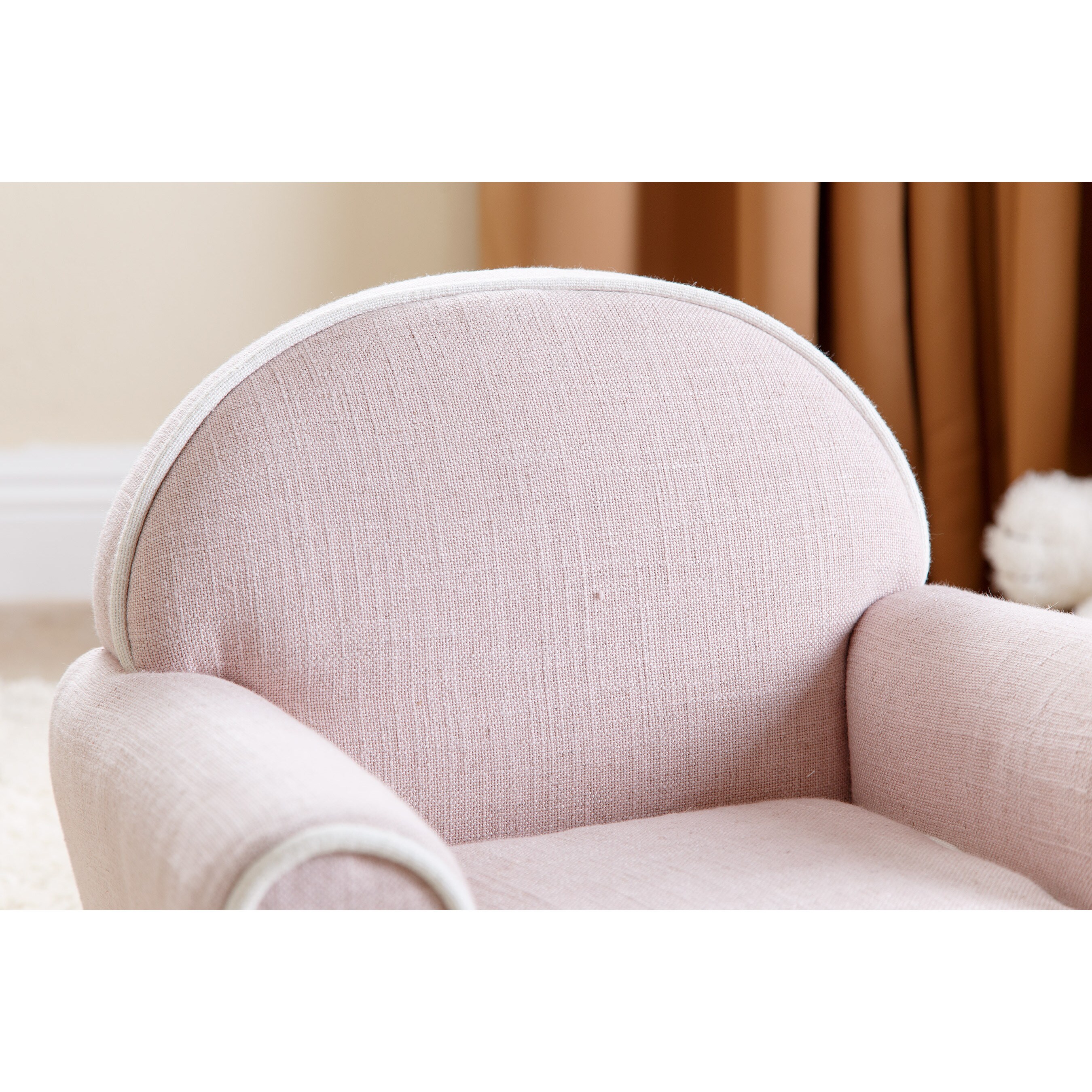 baby pink armchair