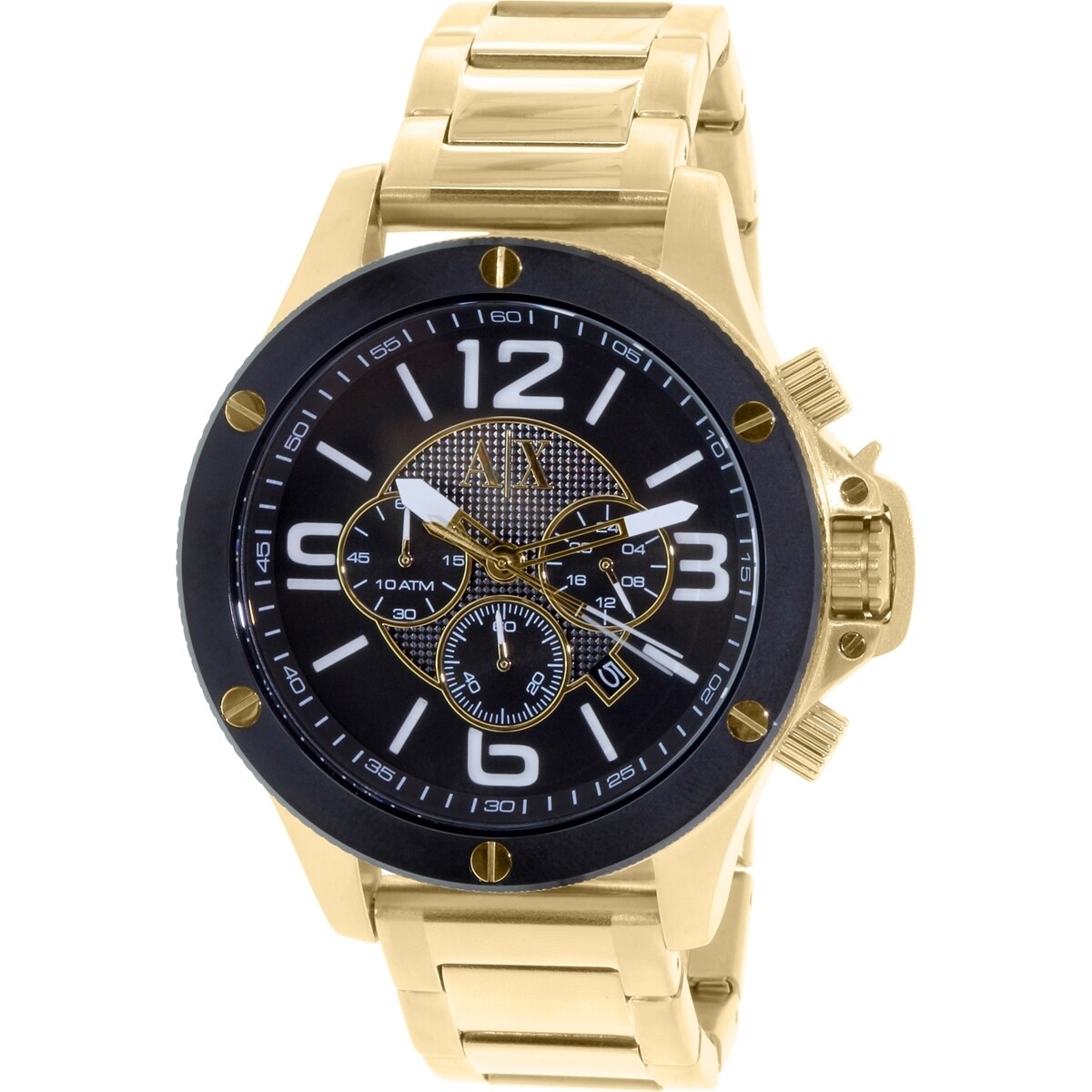 armani exchange 10 atm gold