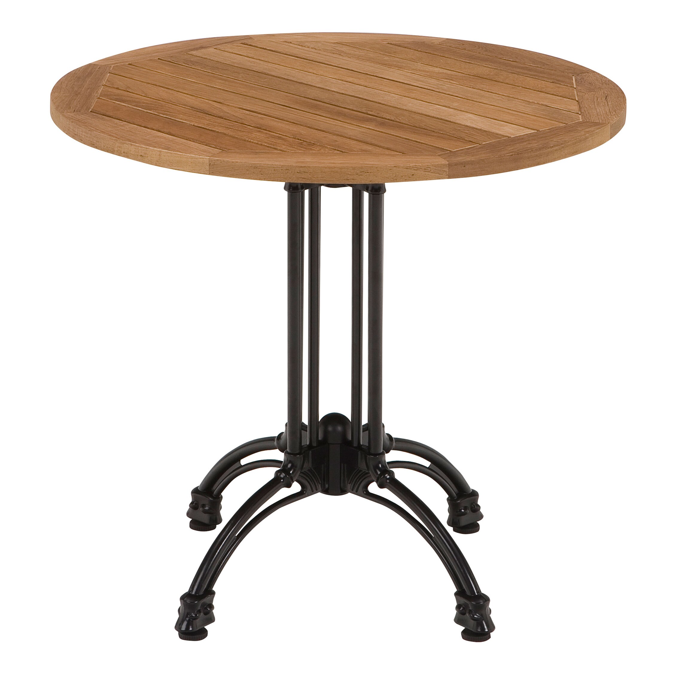 Kfi 32in Round Pedestal Table Teak Top Cast Aluminum Kfi 32in Round Pedestal Table Teak Top Cast Aluminum Base Free Shipping Today 10459834