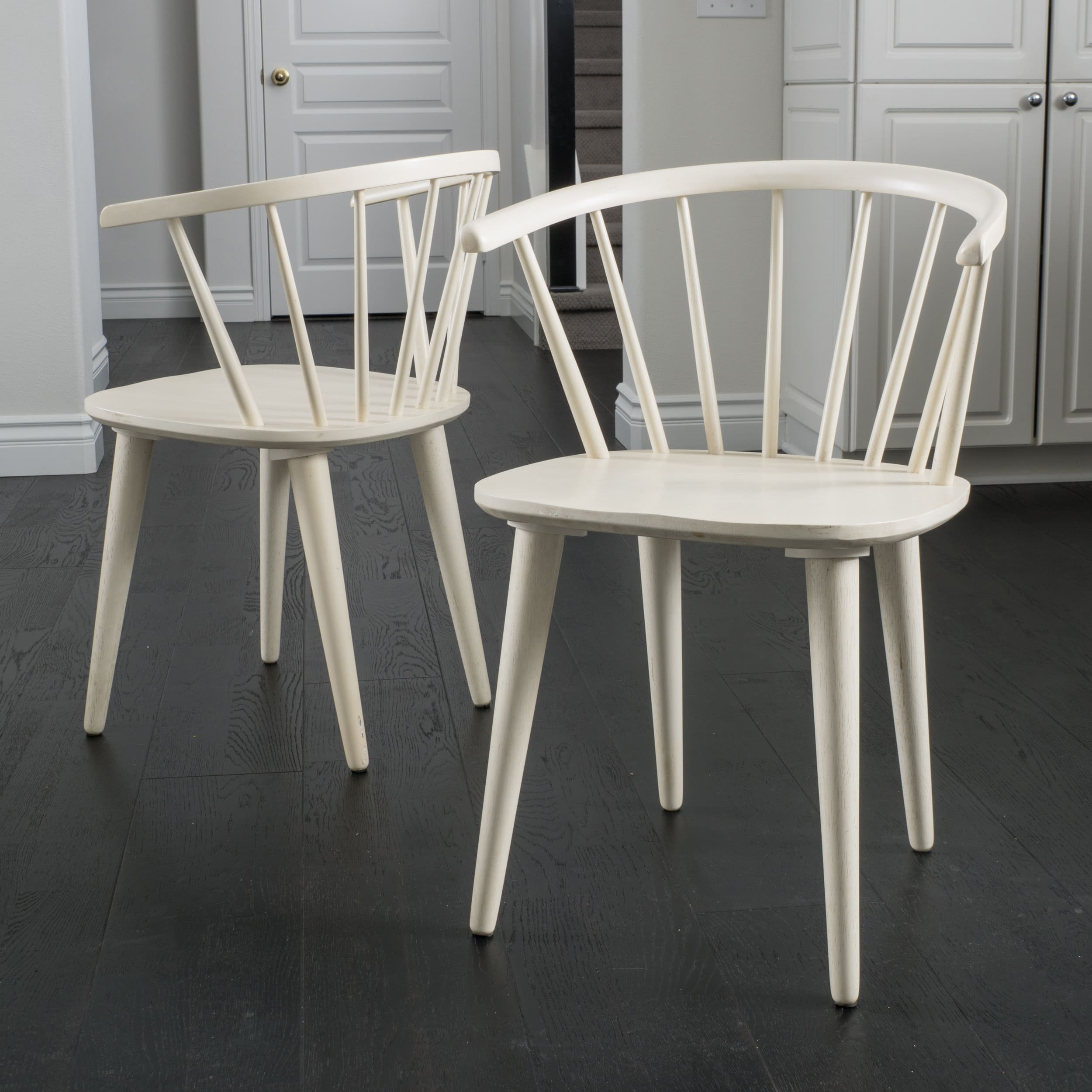 Countryside Rounded Back Spindle Wood Dining Chair Set Of 2 Countryside Rounded Back Spindle Wood Dining Chair Set Of 2 By Christopher Knight Home On Free Shipping Today 10481480