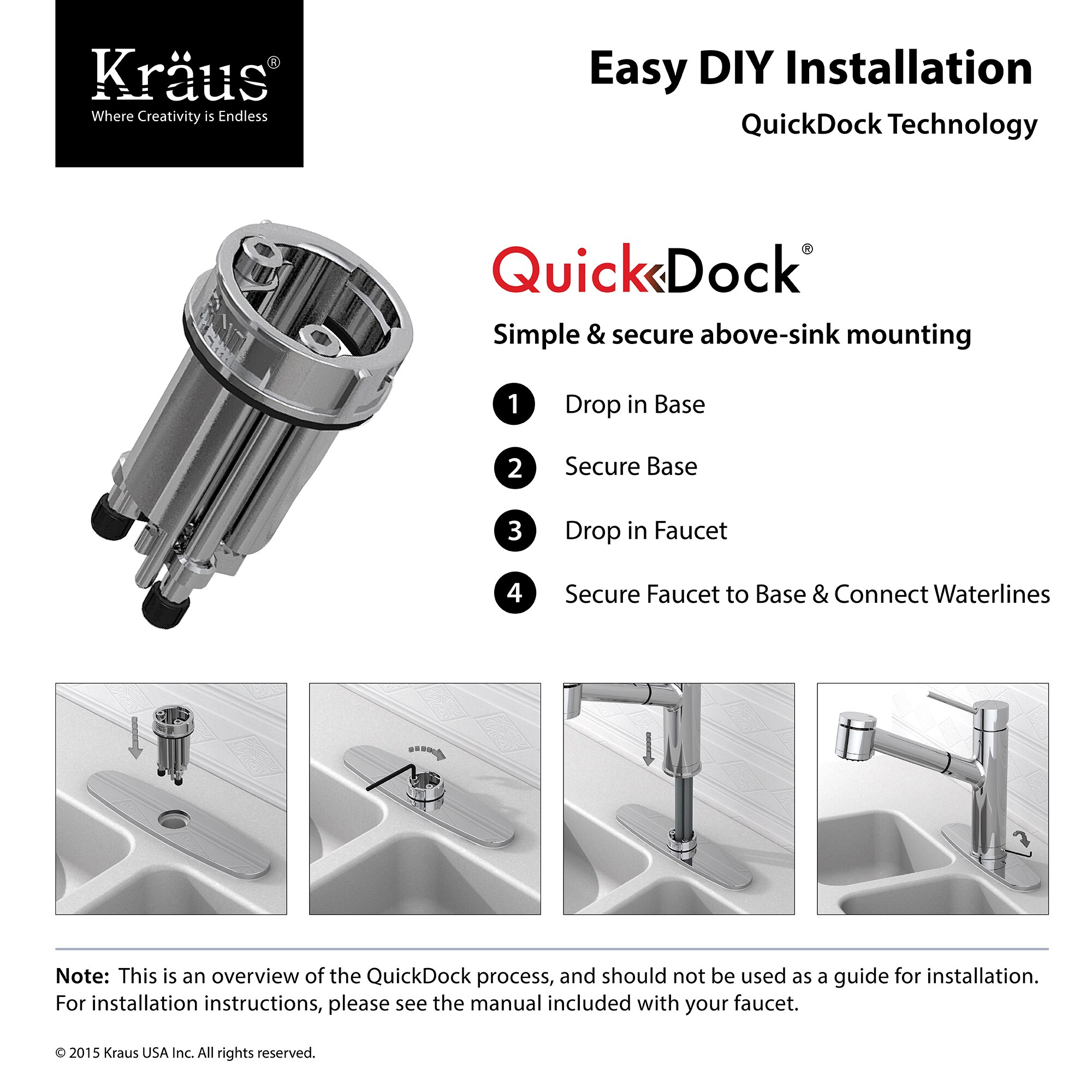 KRAUS Oletto Single Handle Kitchen Faucet With Pull Down Dual