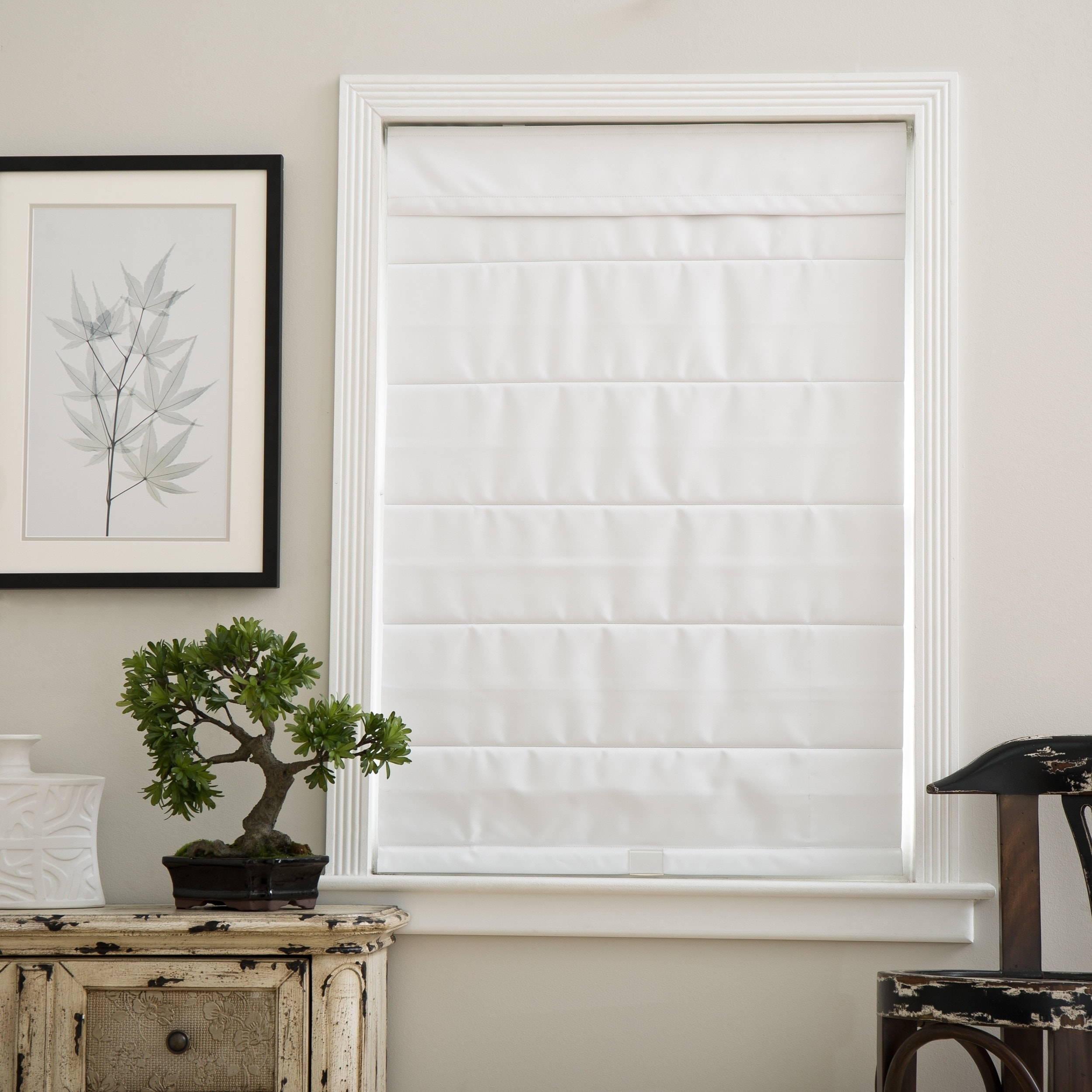 Arlo Blinds Cloud White Cordless Fabric Roman Blackout Shades Arlo Blinds Cloud White Cordless Fabric Roman Blackout Shades
