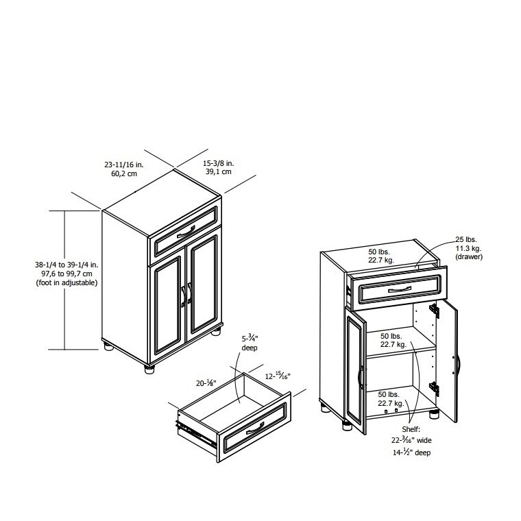 Systembuild White Kendall 24 Inch 1 Drawer 2 Door Base Storage Systembuild White Kendall 24 Inch 1 Drawer 2 Door Base Storage Cabinet Free Shipping Today 17632809