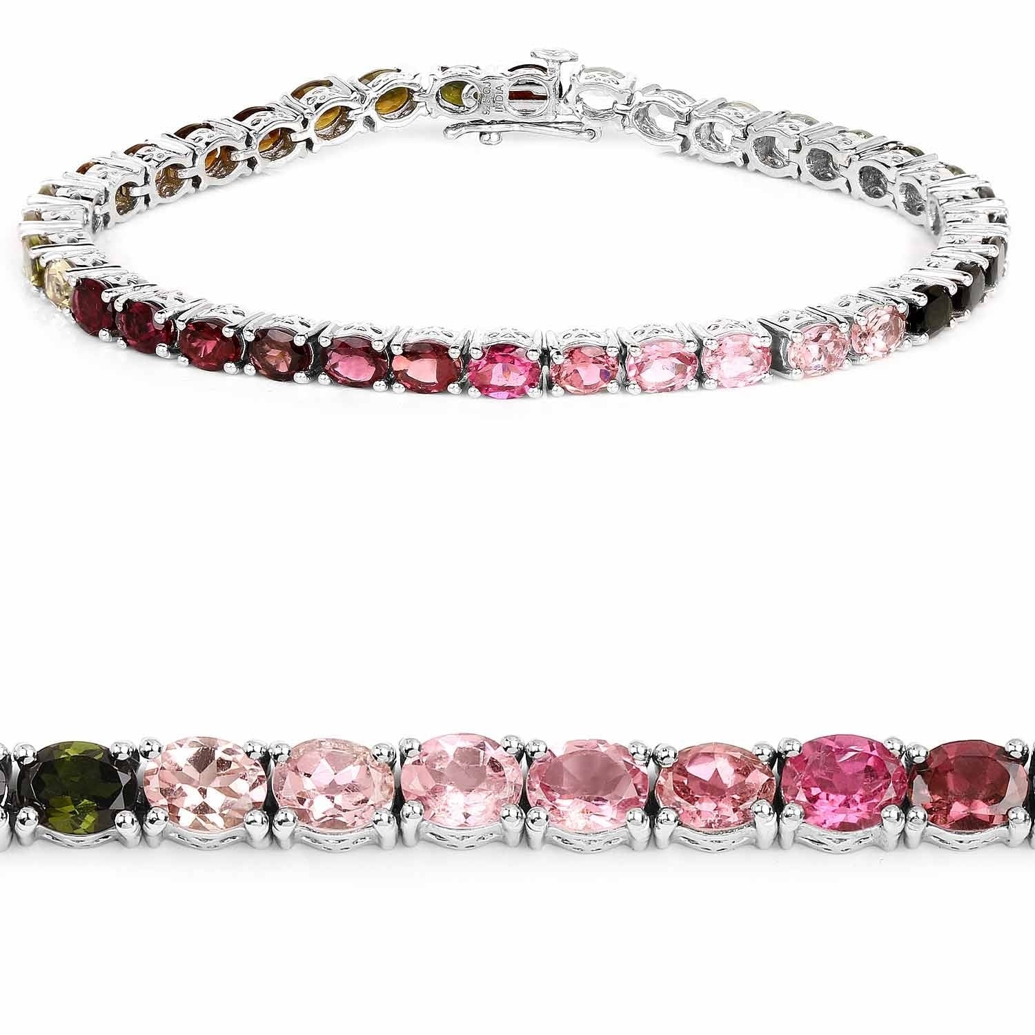 Olivia Leone Sterling Silver 12 3 4ct Multi Tourmaline Bracelet Olivia Leone Sterling Silver 12 3 4ct Multi Tourmaline Bracelet On Free Shipping Today 10561519