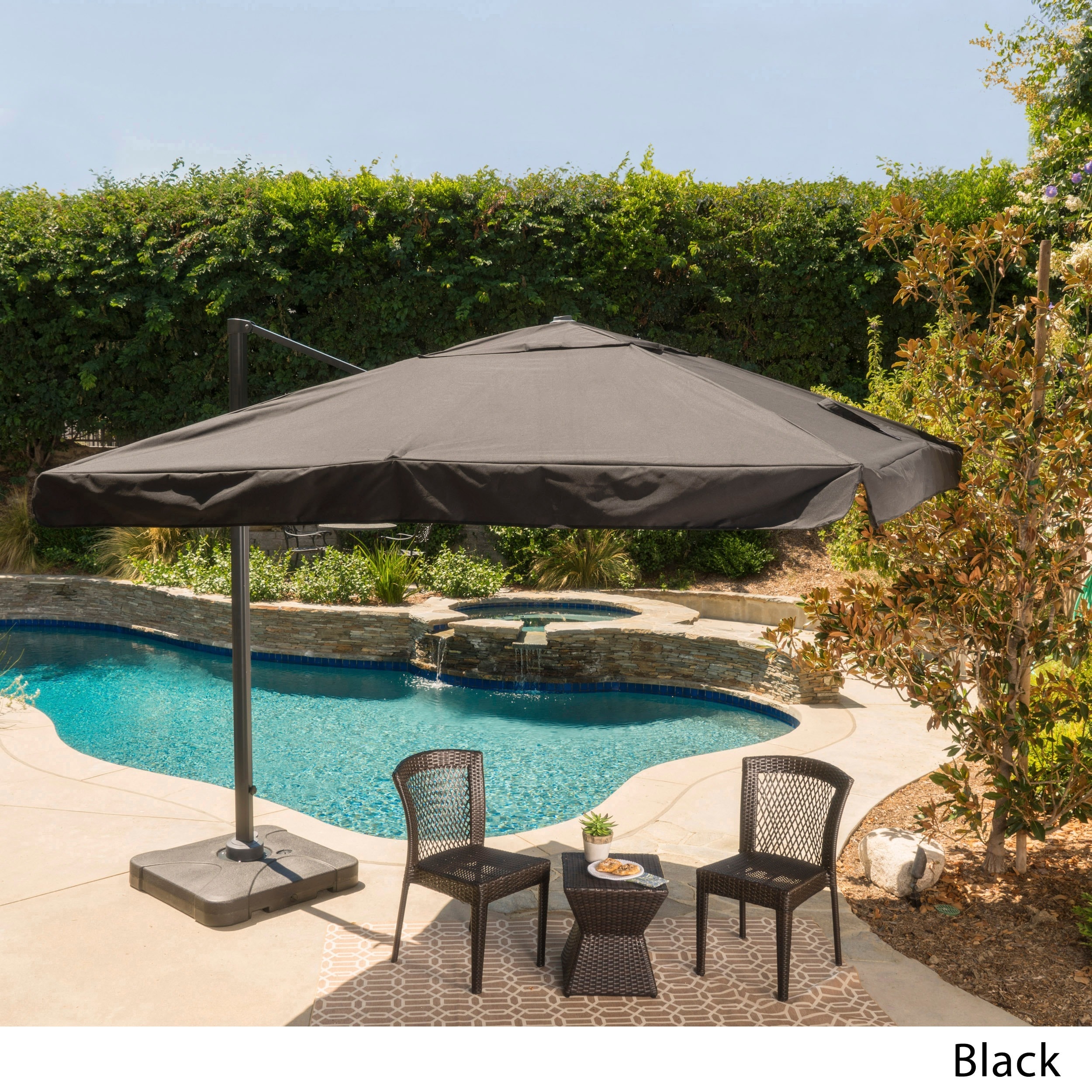 Outdoor Merida 9 8 Foot Canopy Umbrella With Base By Outdoor Merida 9 8 Foot Canopy Umbrella With Base By Christopher Knight Home On Free Shipping Today 10591217