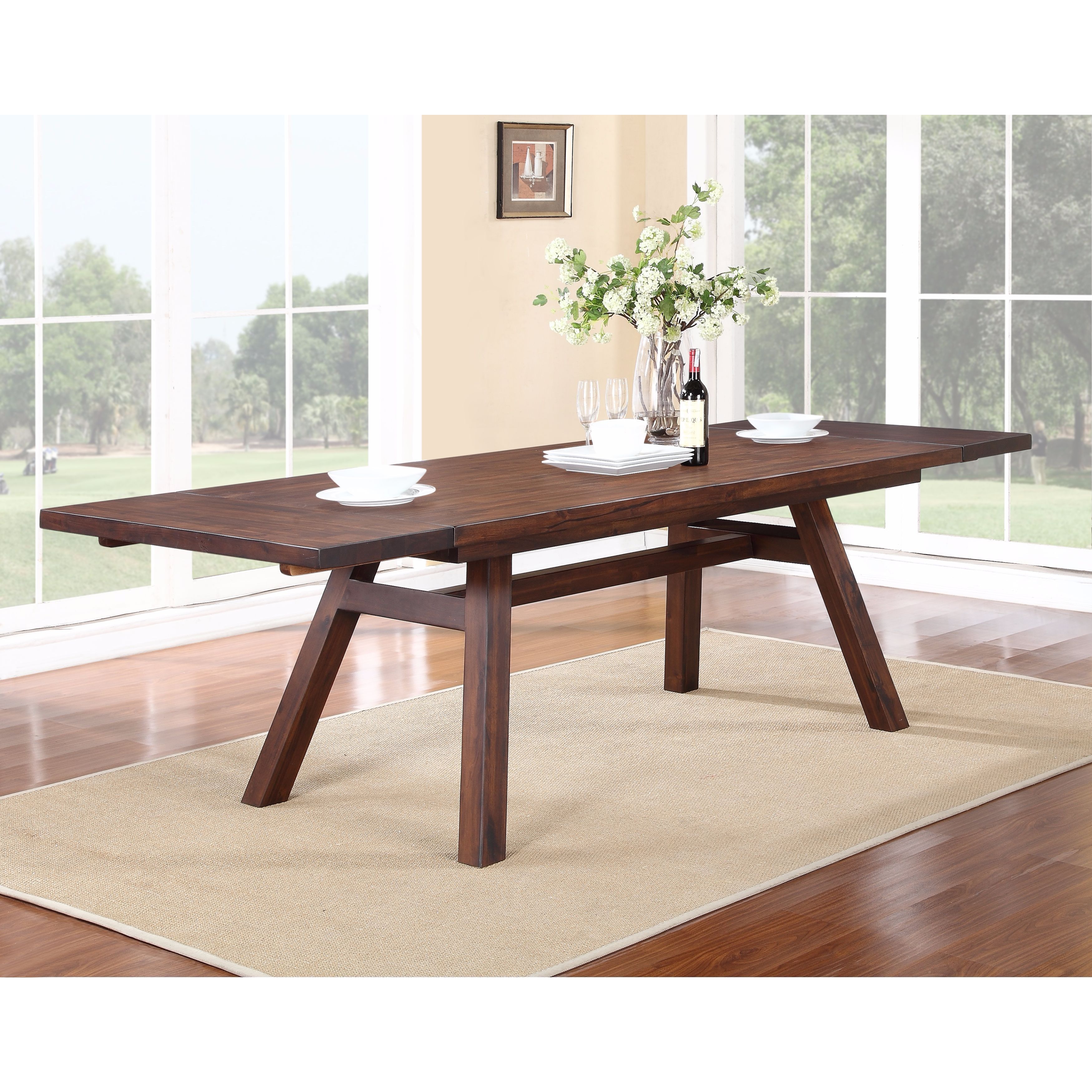 Solid Wood Modern Rectangular Extension Table Free Solid Wood Modern Rectangular Extension Table