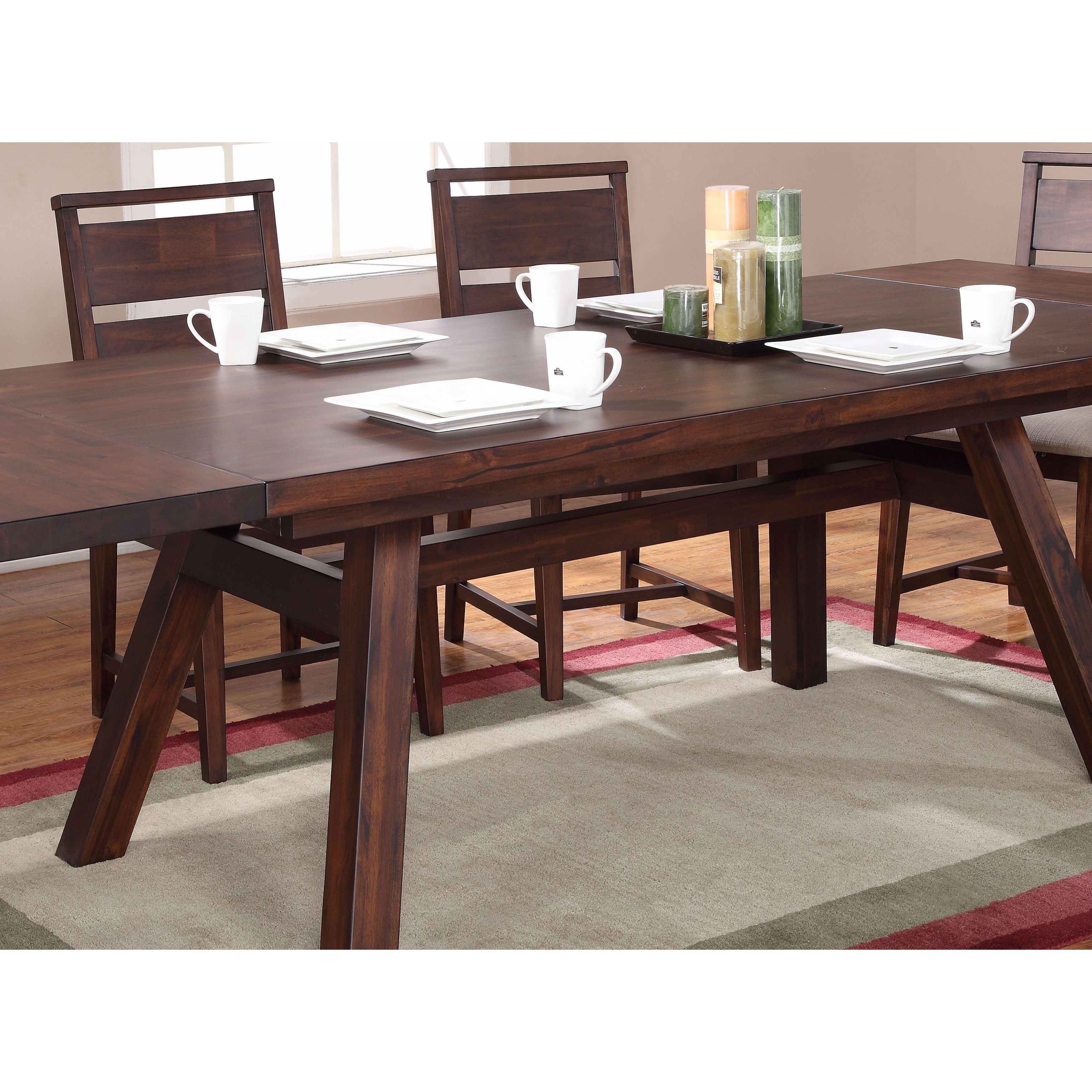 Solid Wood Modern Rectangular Extension Table Free Solid Wood Modern Rectangular Extension Table Free Shipping Today 10608381