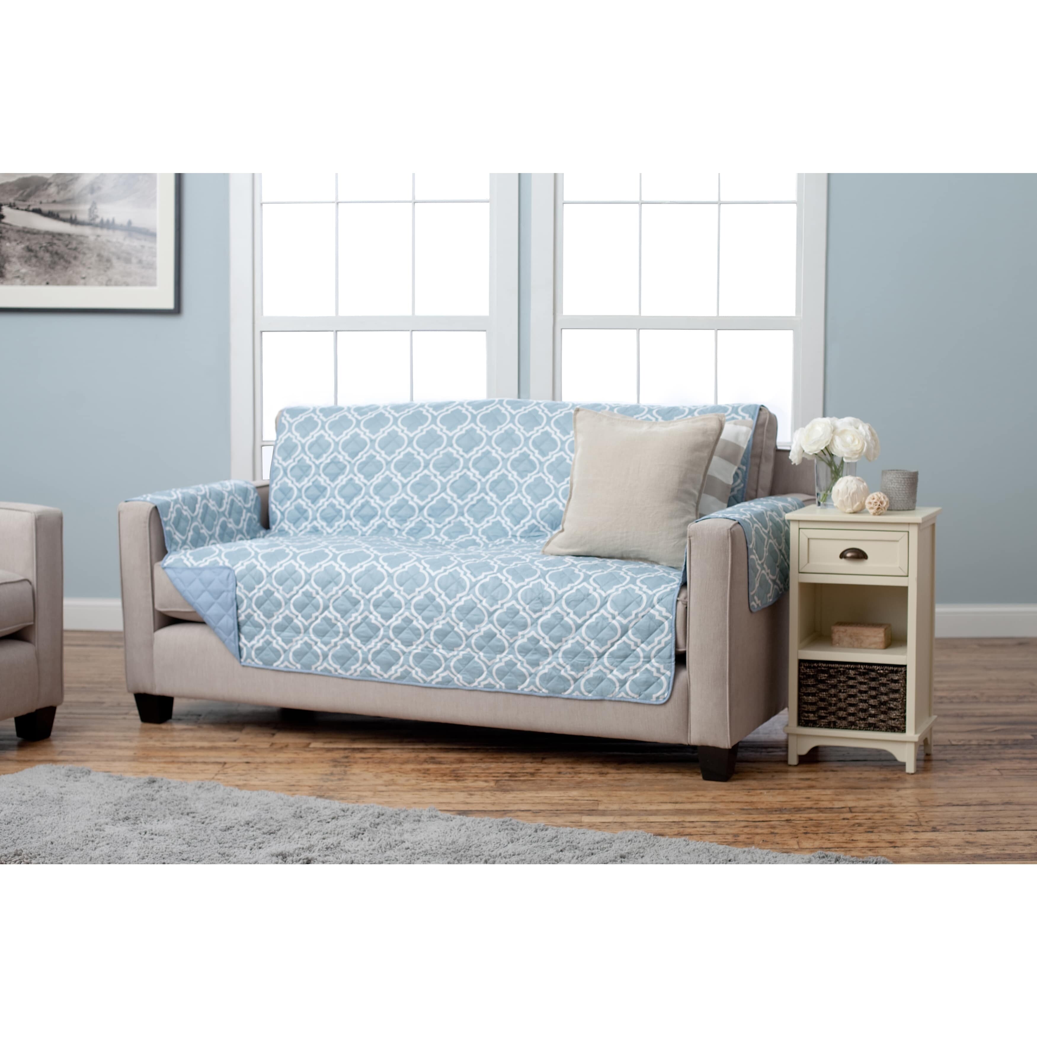 Home Fashion Designs Adalyn Collection Printed Reversible Sofa Protector