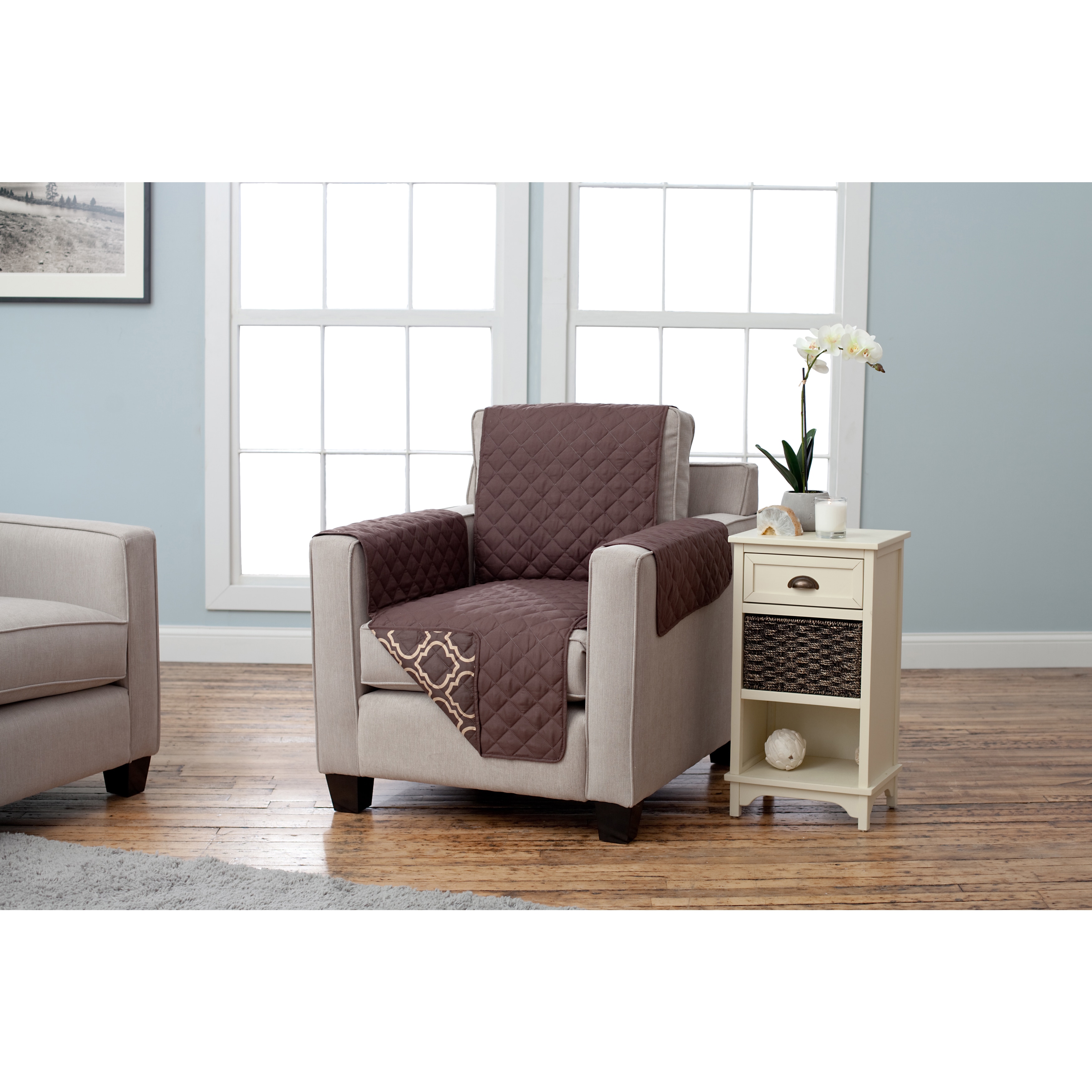 Home Fashion Designs Adalyn Collection Printed Reversible Chair Home Fashion Designs Adalyn Collection Printed Reversible Chair Protector