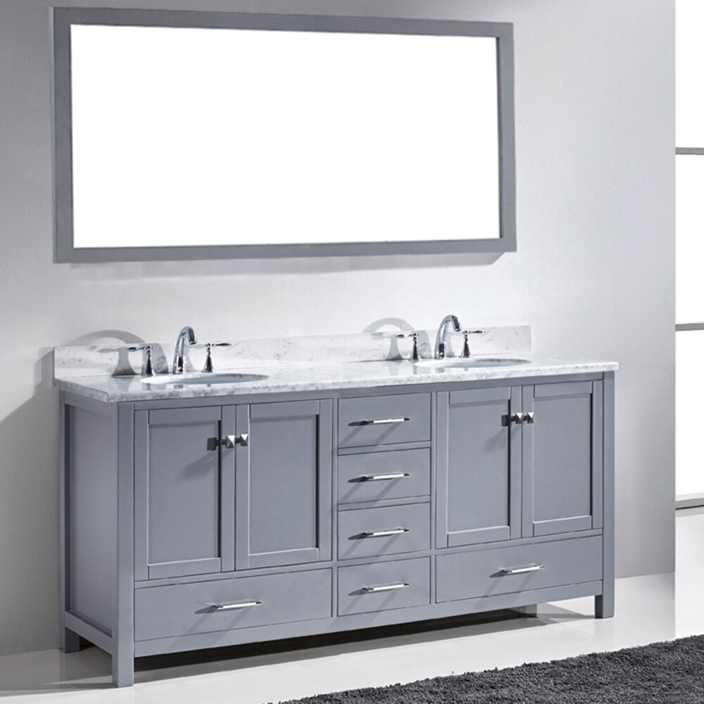 Virtu Usa Caroline Avenue 72 Inch White Marble Double Bathroom Virtu Usa Caroline Avenue 72 Inch White Marble Double Bathroom Vanity Set Free Shipping Today 10700998
