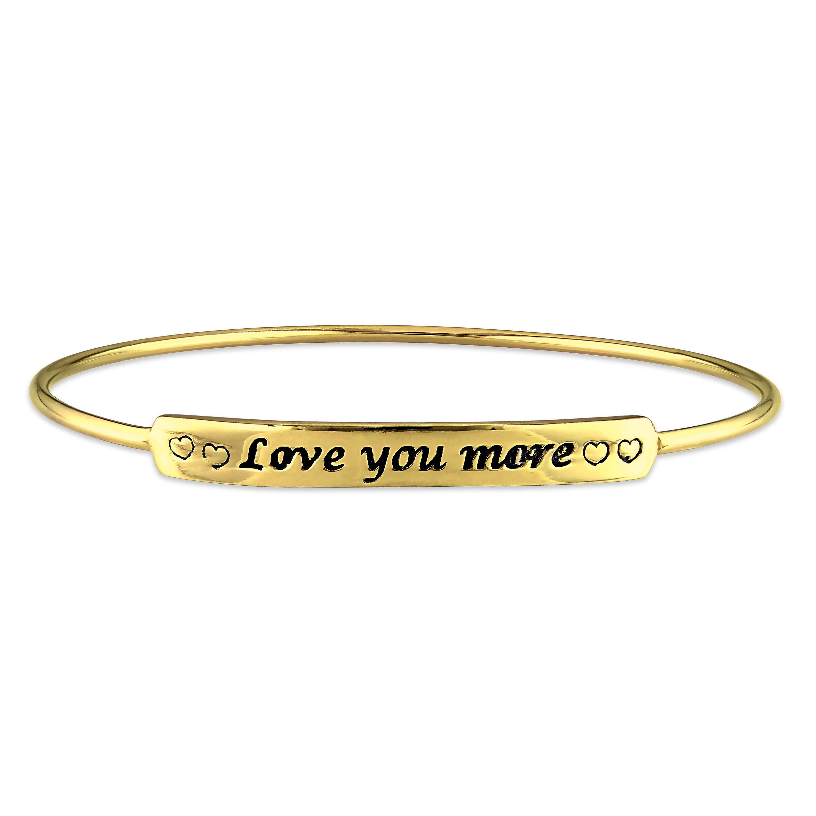 Miadora Yellow Plated Sterling Silver Love You More Id Bangle Miadora Yellow Plated Sterling Silver Love You More Id Bangle Bracelet Free Shipping On Orders Over 45 10701506