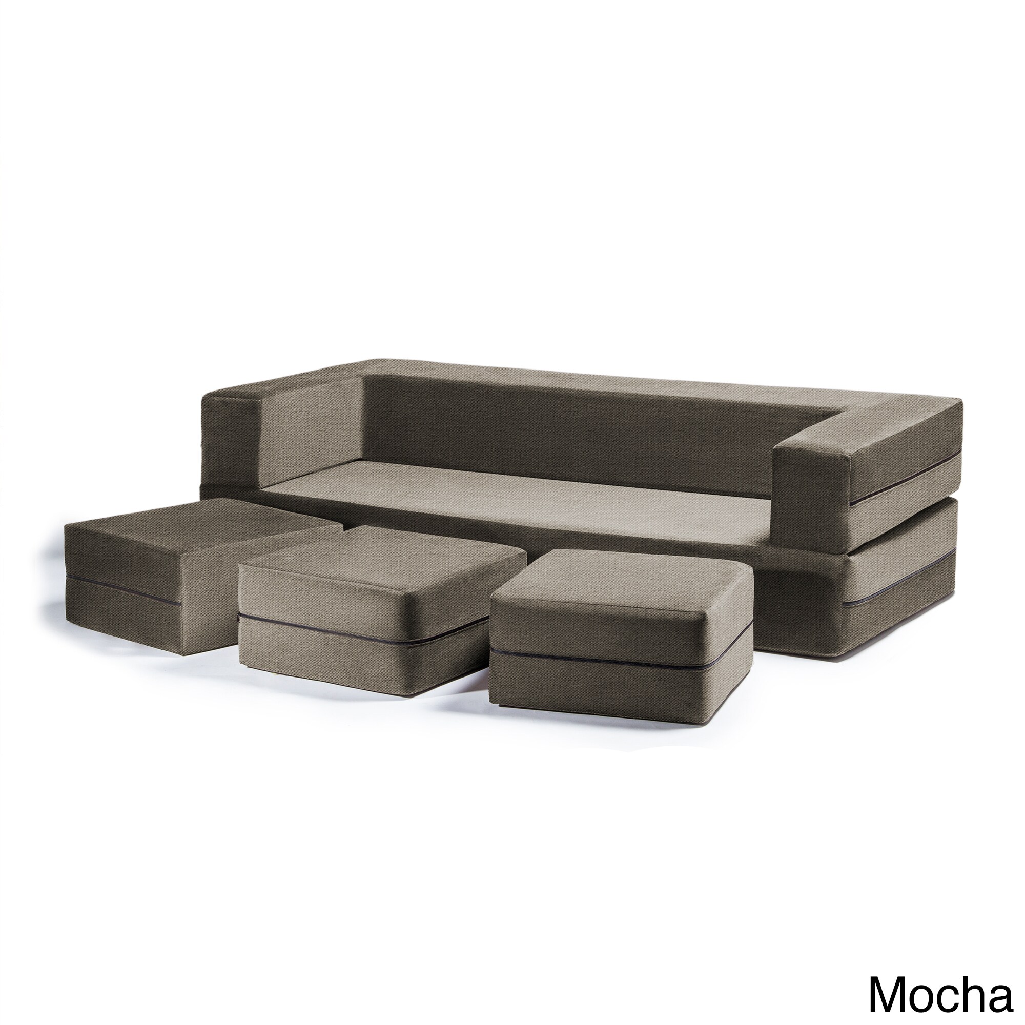 Porch Den Amanda California King Convertible Sleeper Sofa And Porch Den Amanda California King Convertible Sleeper Sofa And Ottomans Free Shipping Today 10704078