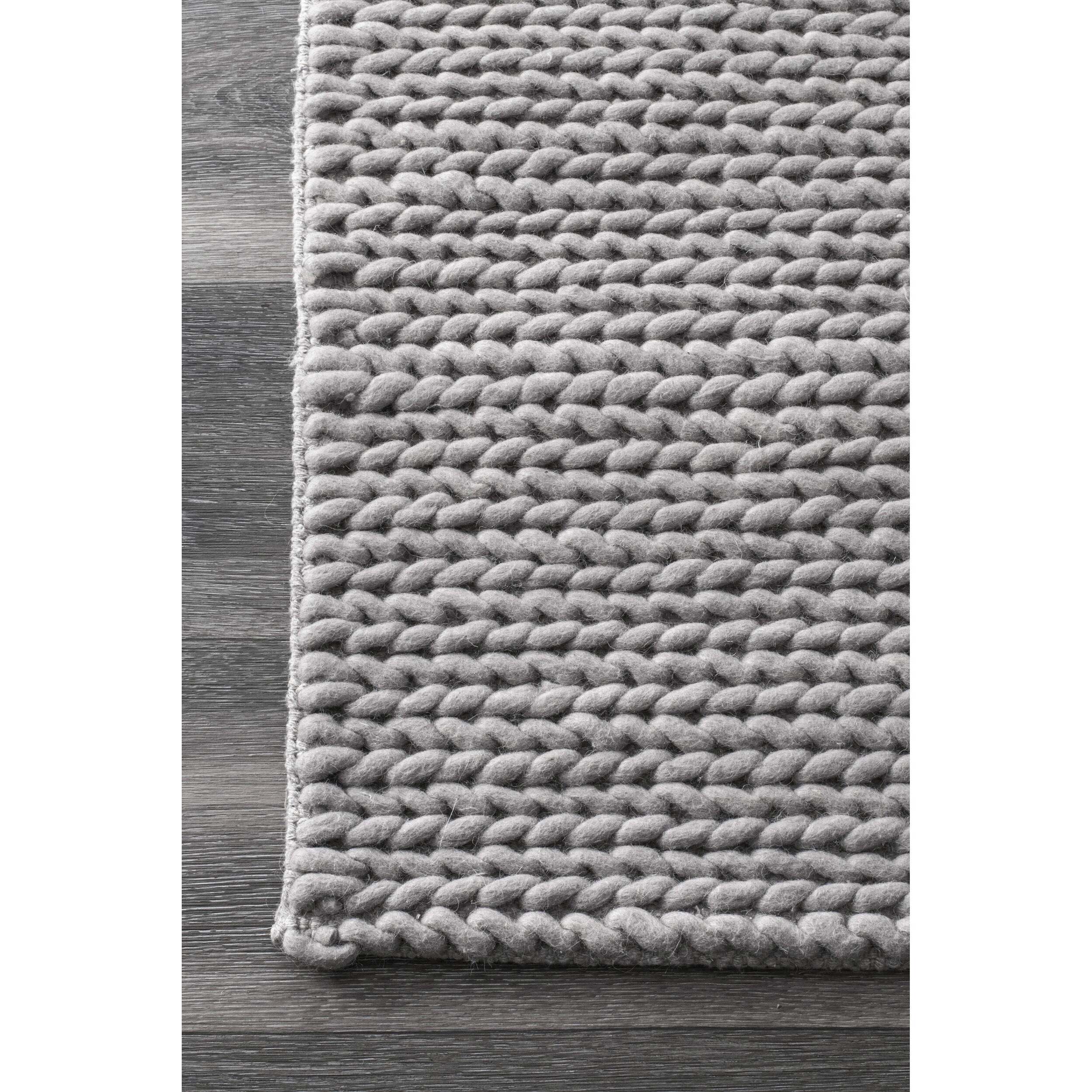 Nuloom Handmade Casual Braided Wool Grey Rug 8 X 10 On Nuloom Handmade Casual Braided Wool Grey Rug 8 X 10 On Free Shipping Today 10708020
