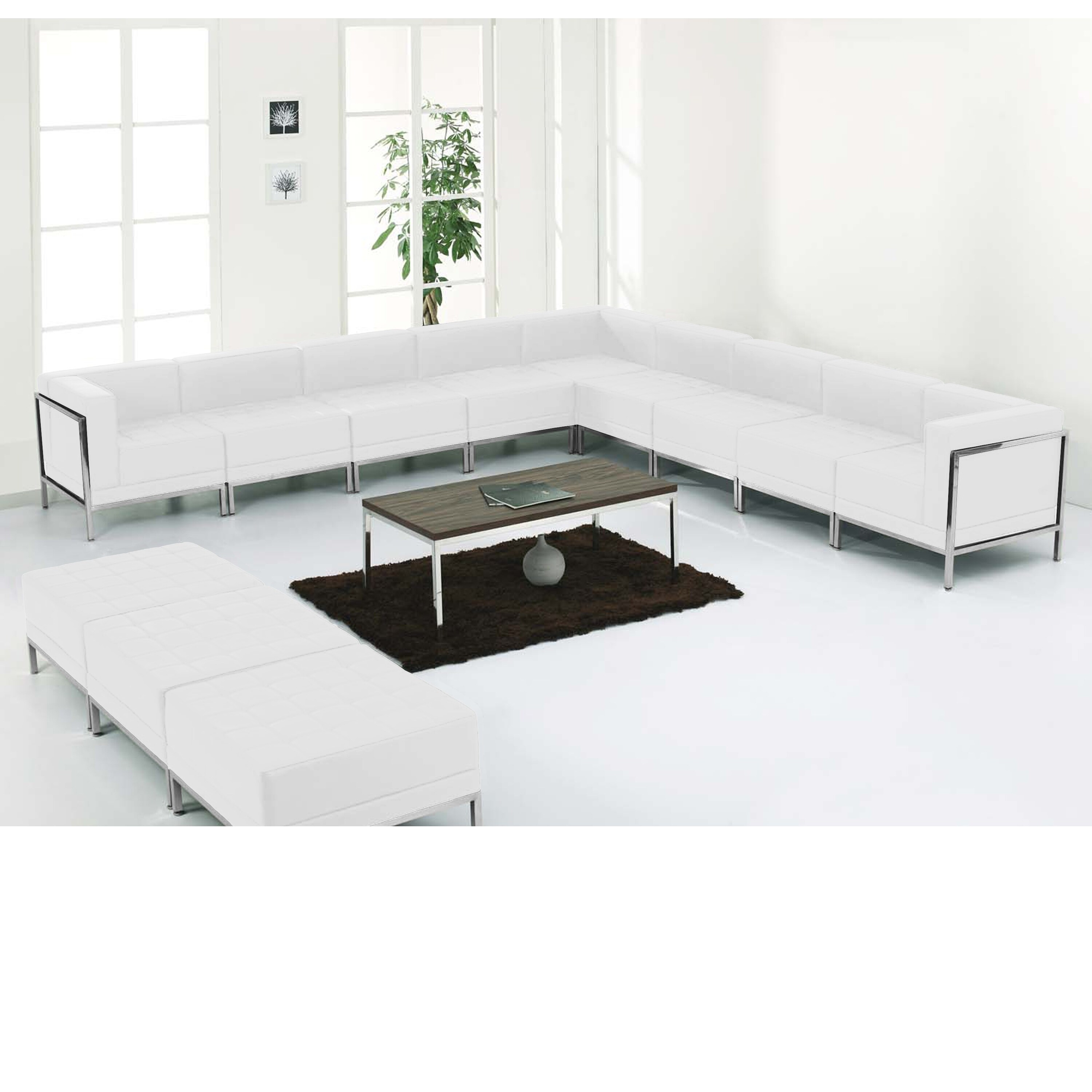 Hercules Imagination Series Bonded Leather Sectional Ottoman Hercules Imagination Series Bonded Leather Sectional Ottoman Set 12 Pieces Free Shipping Today 10745893