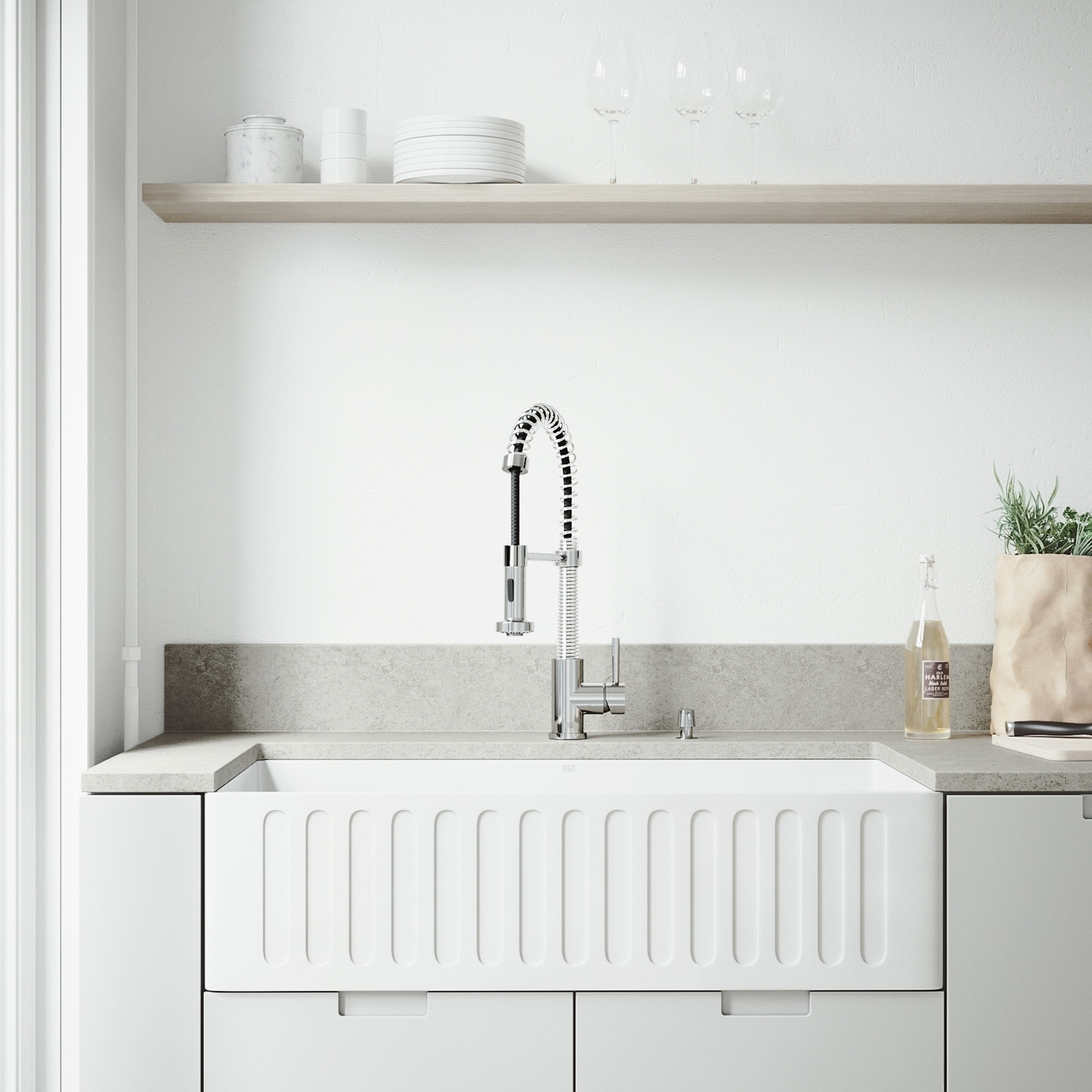 Vigo White 36 Inch Matte Stone Farmhouse Kitchen Sink Free Vigo White 36 Inch Matte Stone Farmhouse Kitchen Sink Free Shipping Today 10746793