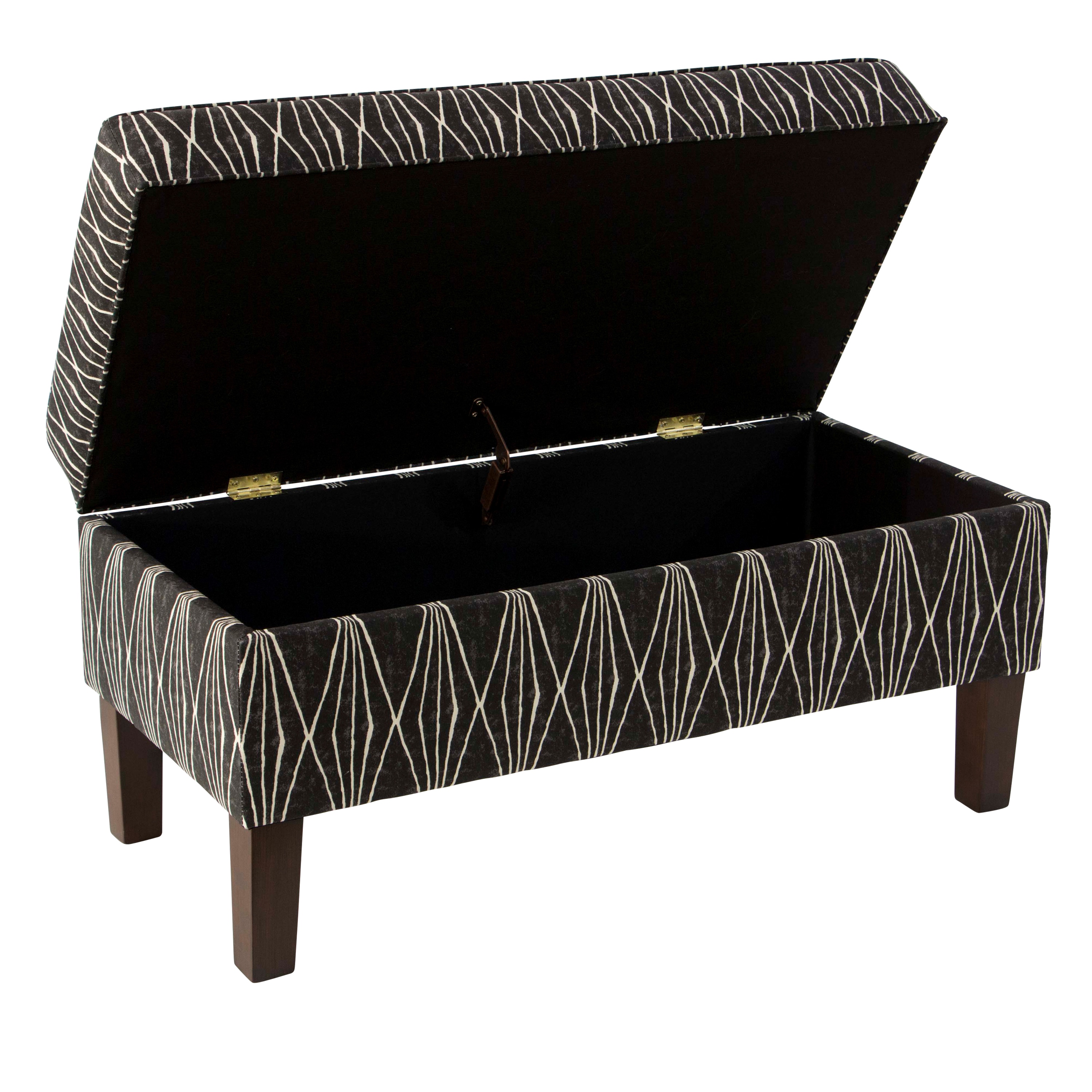 Skyline Furniture Storage Bench In Hand Shapes Coal Free