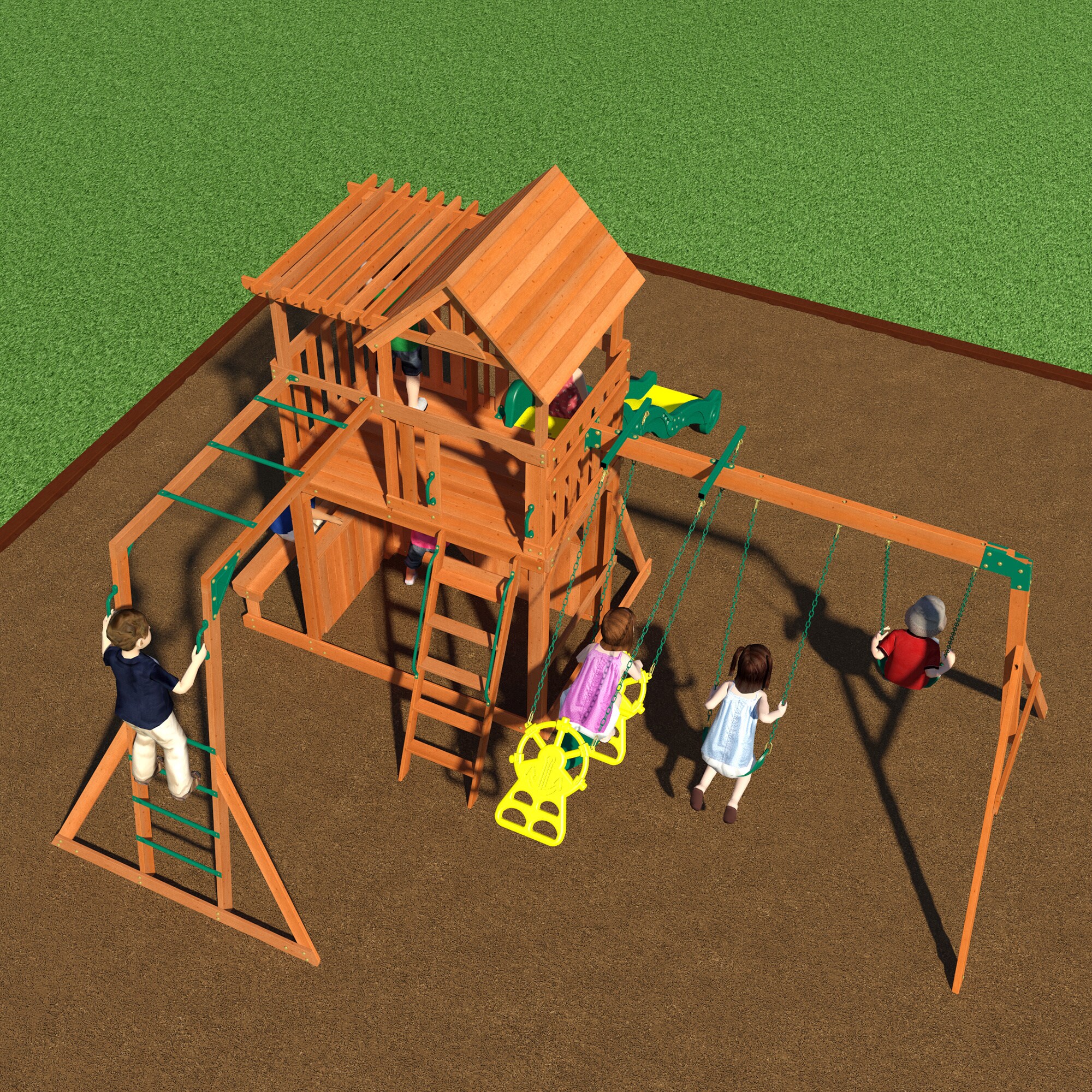 Shop Backyard Discovery Thunder Ridge All Cedar Swing Set Play Set