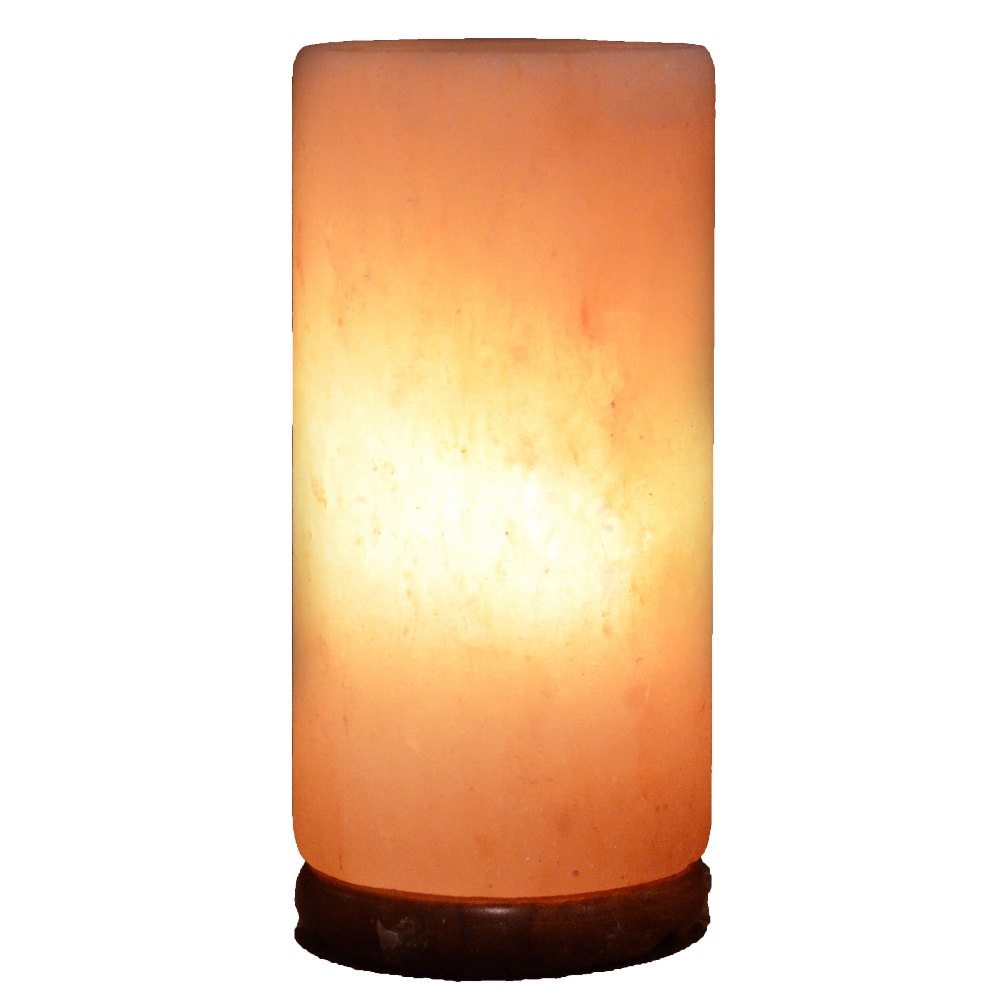 Cylinder Natural Salt Lamp With Wood Base On Free Cylinder Natural Salt Lamp With Wood Base On Free Shipping Today 10772745
