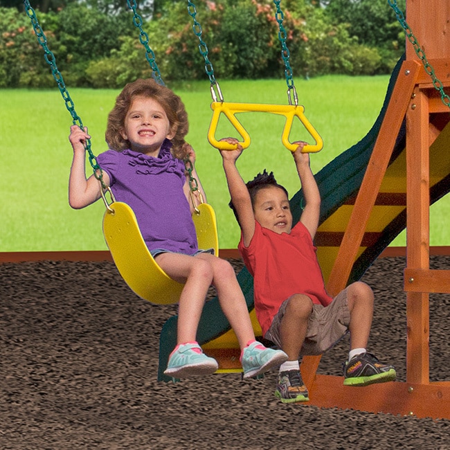 Backyard Discovery Weston All Cedar Swing Set Play Set