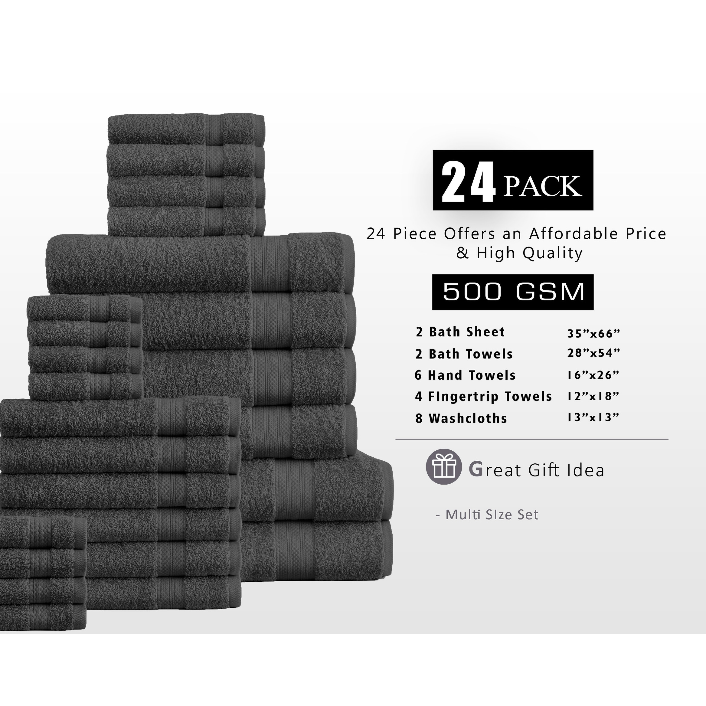 Shop 100 Percent Plush Cotton 24 Piece Economic Bath Towel Set Free Shipping Today Overstock 10812757 Shop 100 Percent Plush Cotton 24 Piece Economic Bath Towel Set Free Shipping Today Overstock 10812757