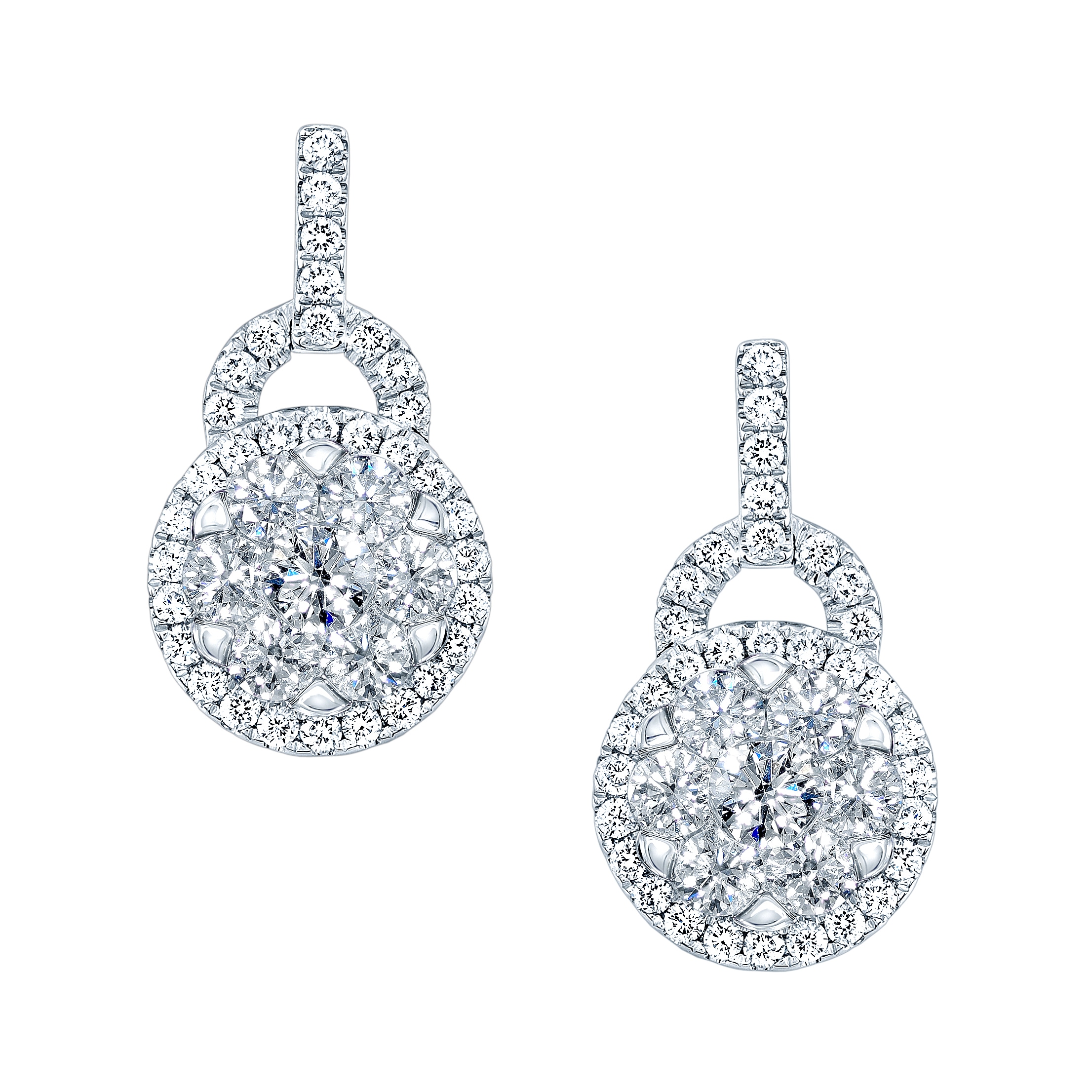 14k White Gold 1 2ct Tdw Diamond Stud Drop Earrings On 14k White Gold 1 2ct Tdw Diamond Stud Drop Earrings On Free Shipping Today 10814113